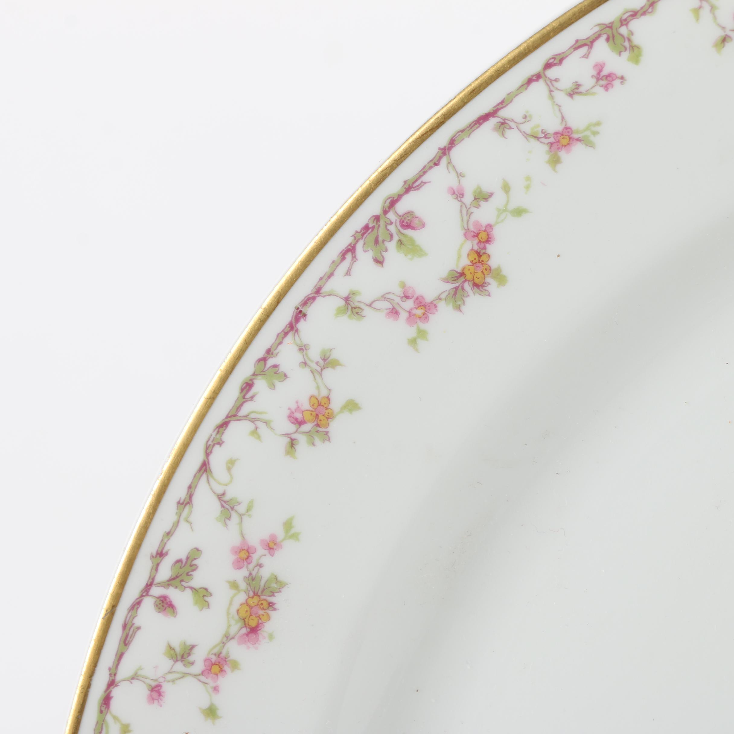 Vintage Haviland Limoges Porcelain Plate and Berry Bowls