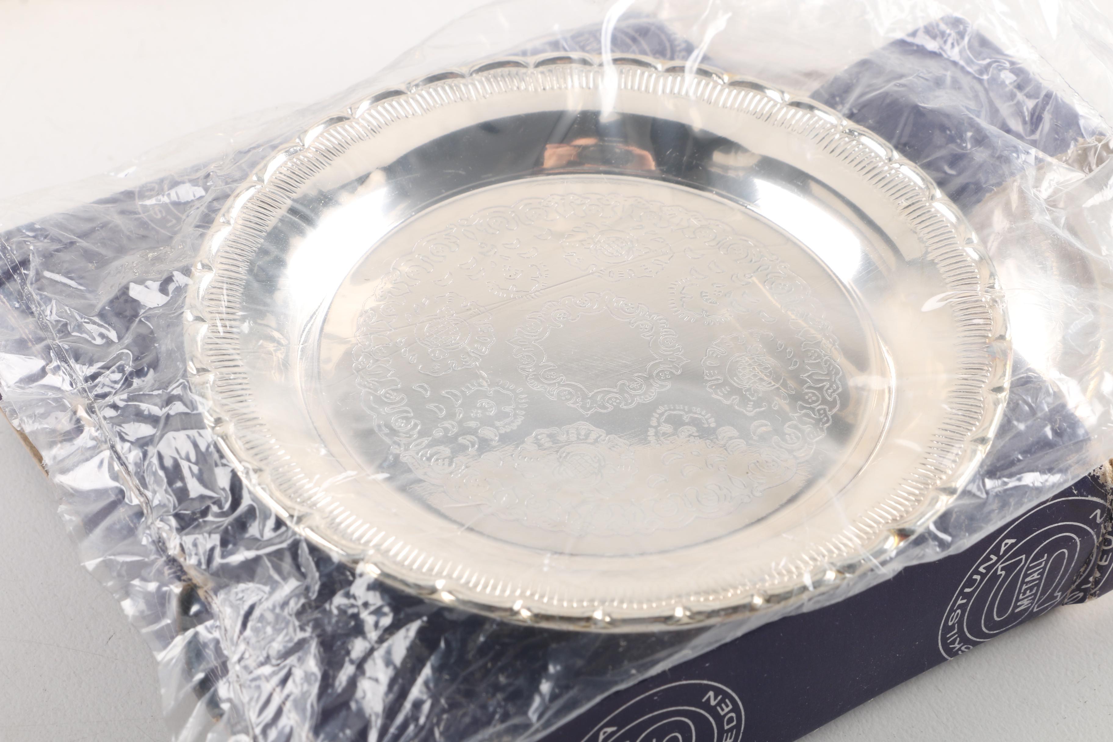 Reed & Barton "Holiday" Serving Dish with Other Silver Plate Tableware