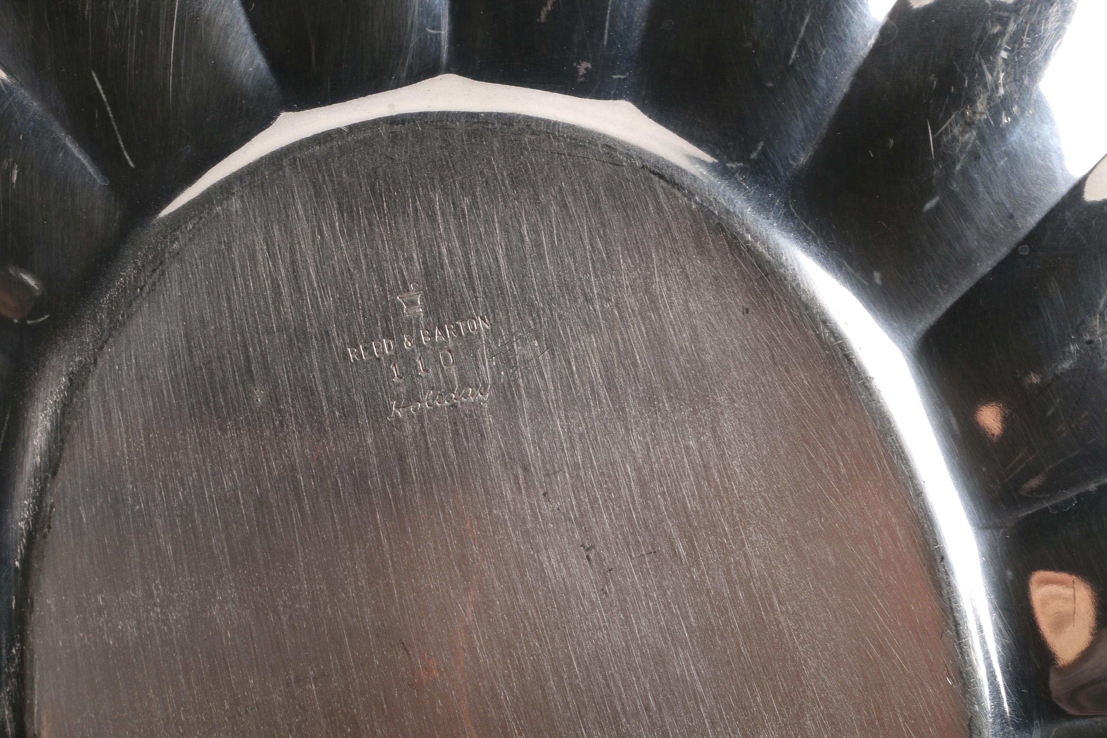 Reed & Barton "Holiday" Serving Dish with Other Silver Plate Tableware