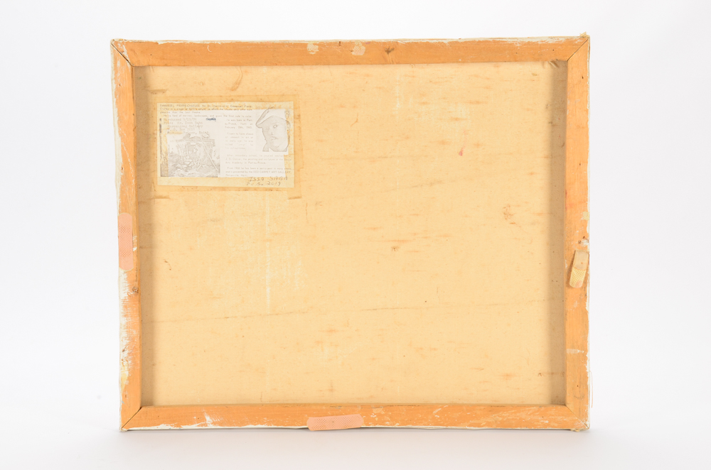 Emanuel Pierre-Charles Original Oil Painting on Canvas of Harbor Scene