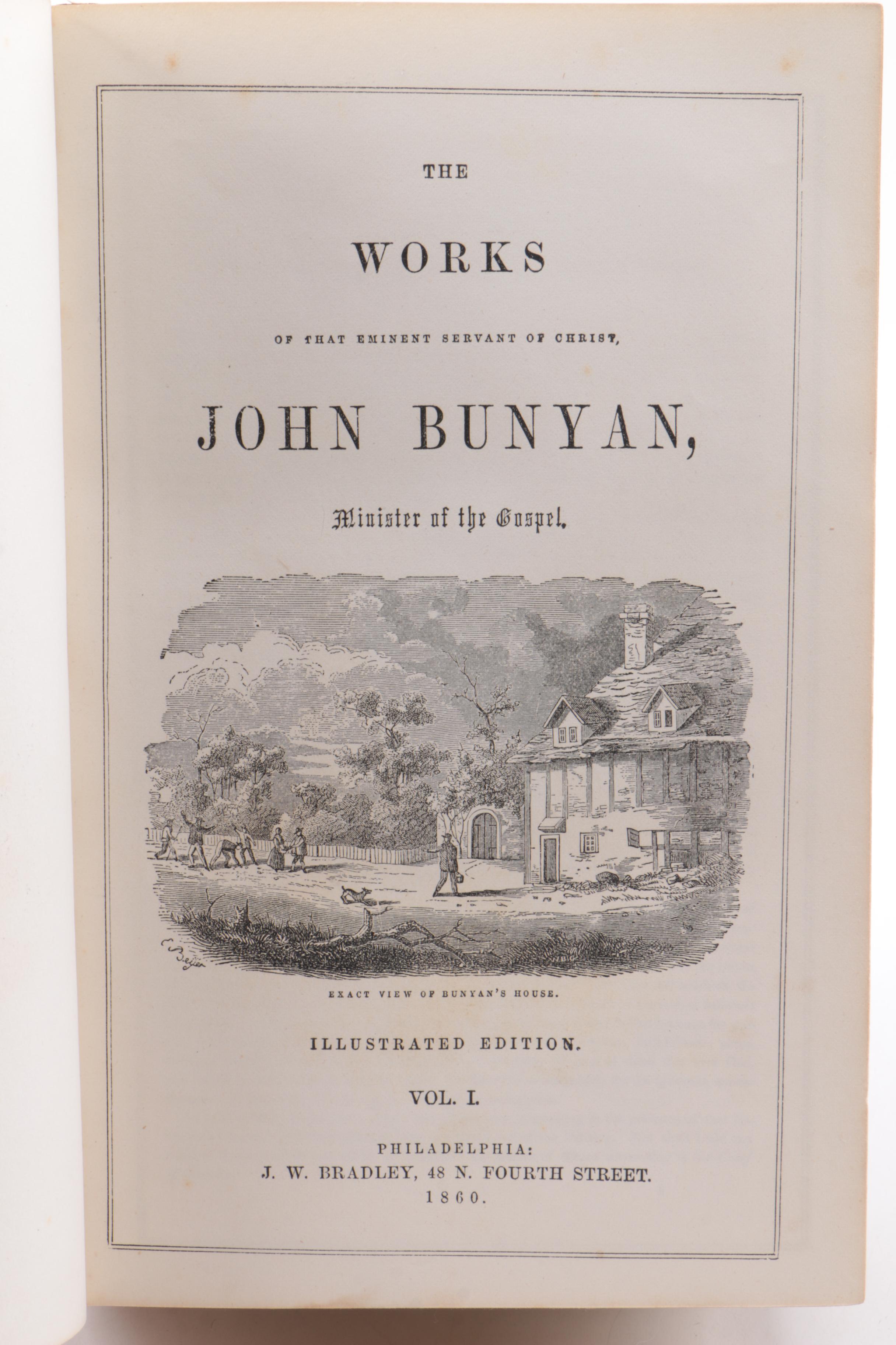 1860 "Bunyan's Complete Works" and 1866 "Tennyson's Poems"