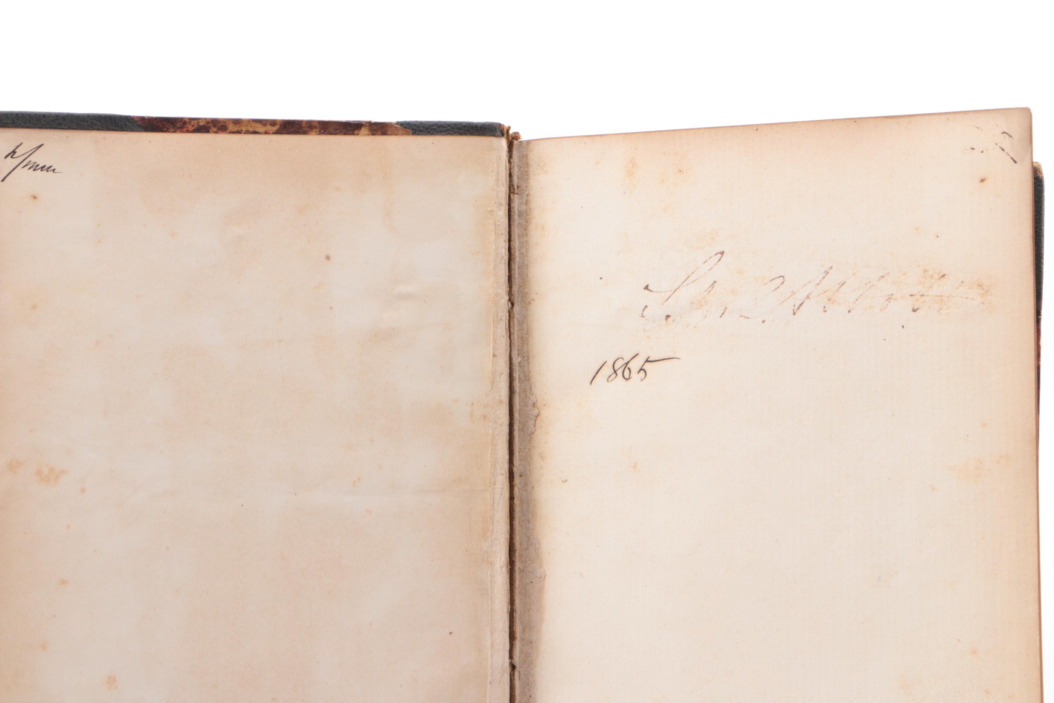 1860 "Bunyan's Complete Works" and 1866 "Tennyson's Poems"