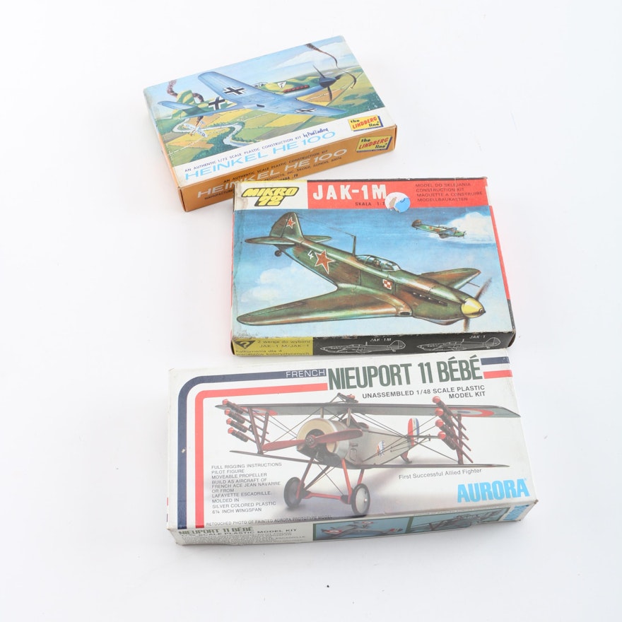 Military Aircraft Model Kits Including Lindberg