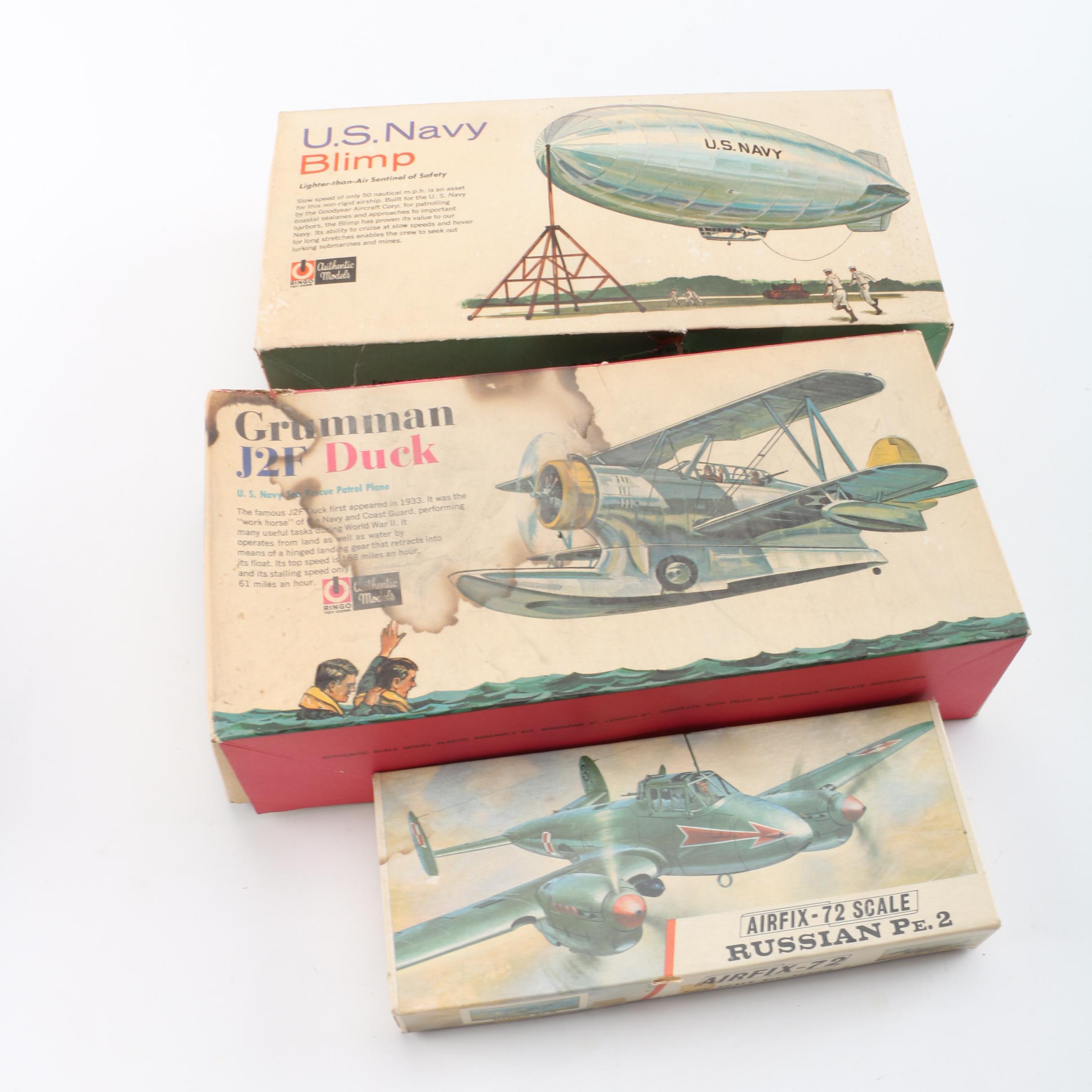 WWII Fighter Aircraft and Blimp Model Kits