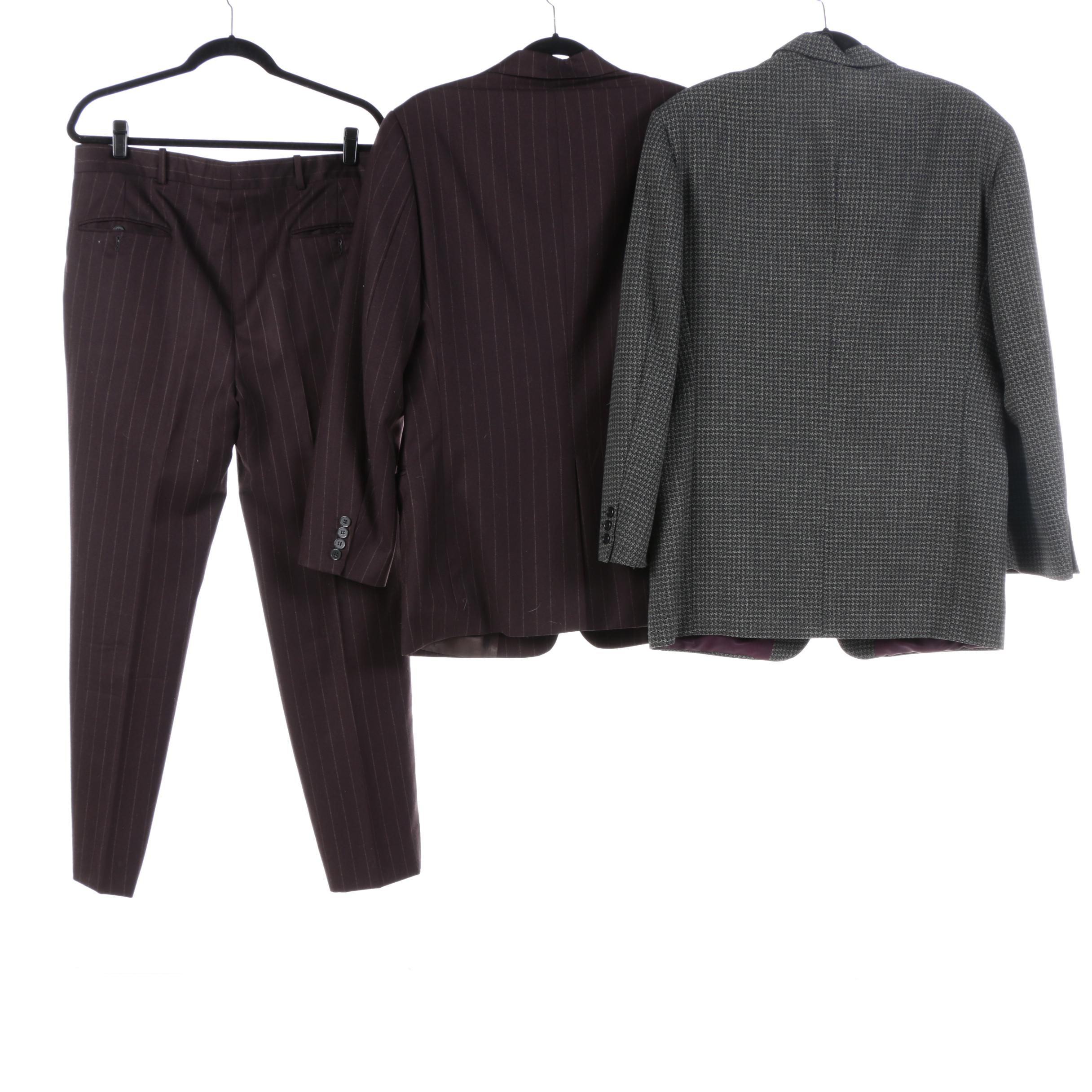 Men's Alan Flusser for Saks Fifth Avenue Suit and Andrew Fezza Blazer