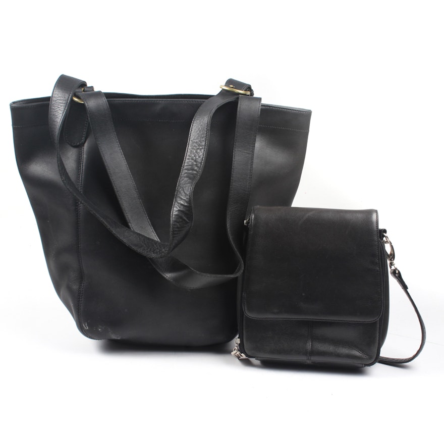 Black Leather Handbags Featuring Hobo International