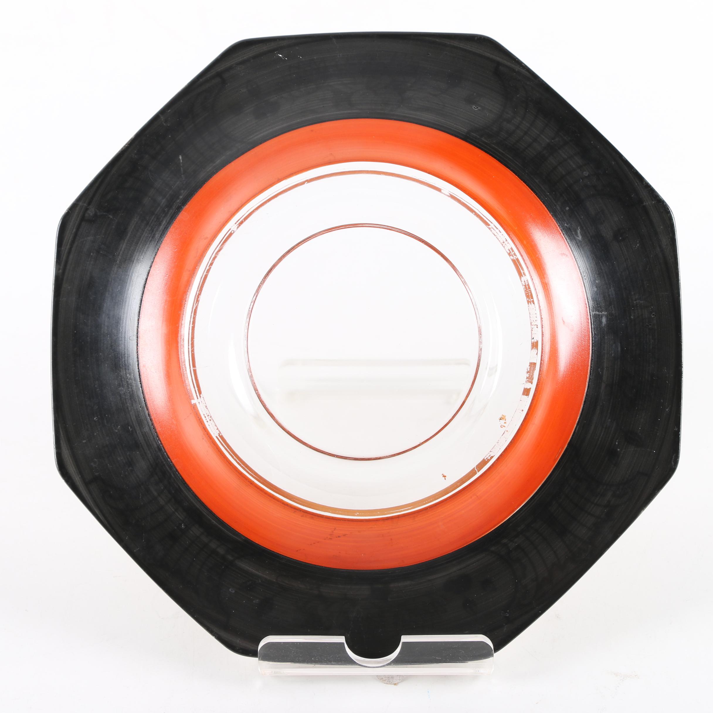 Vintage East Asian Inspired Glass Serving Trays