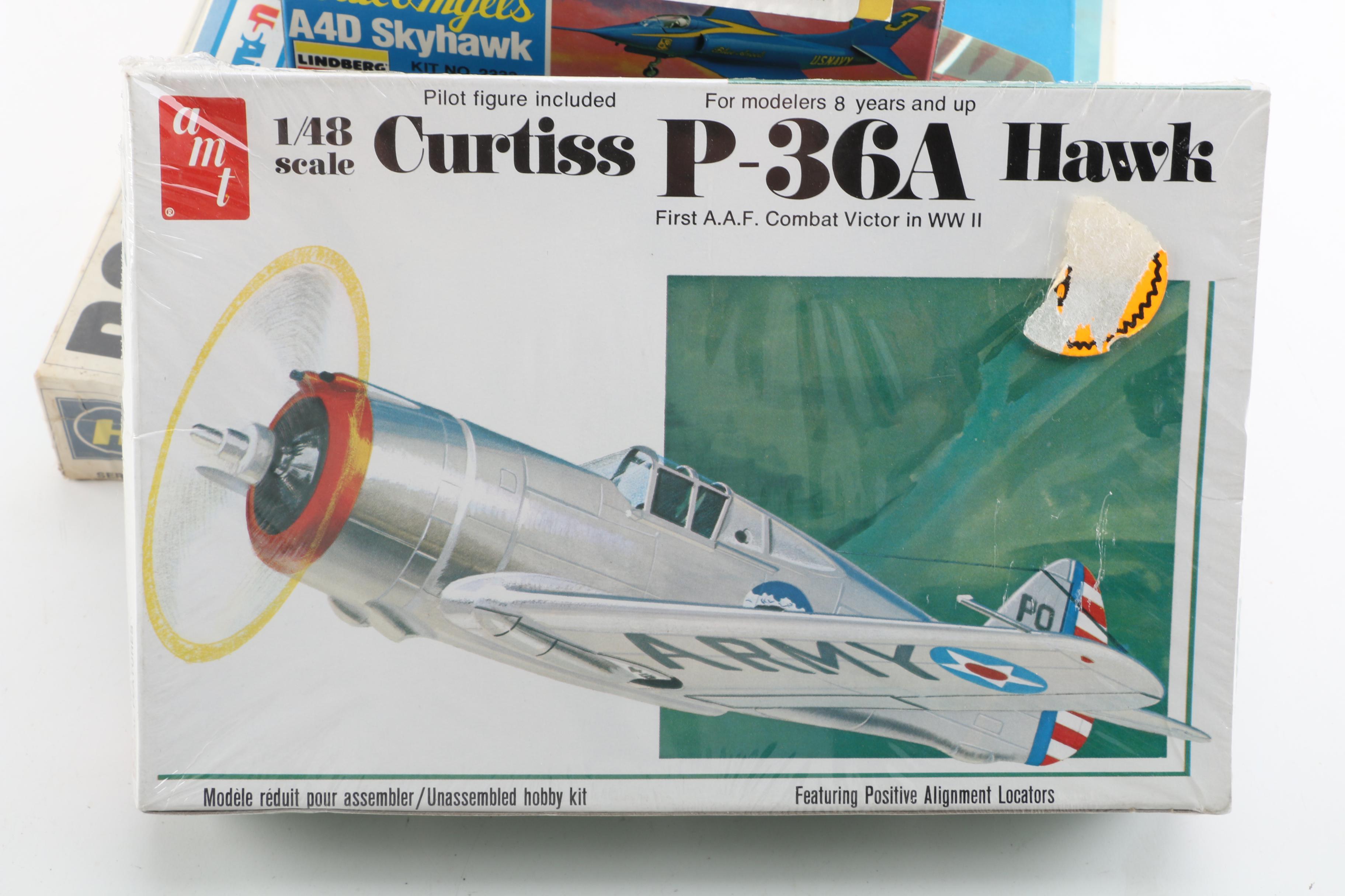 Military Aircraft Model Kits Including Lindberg