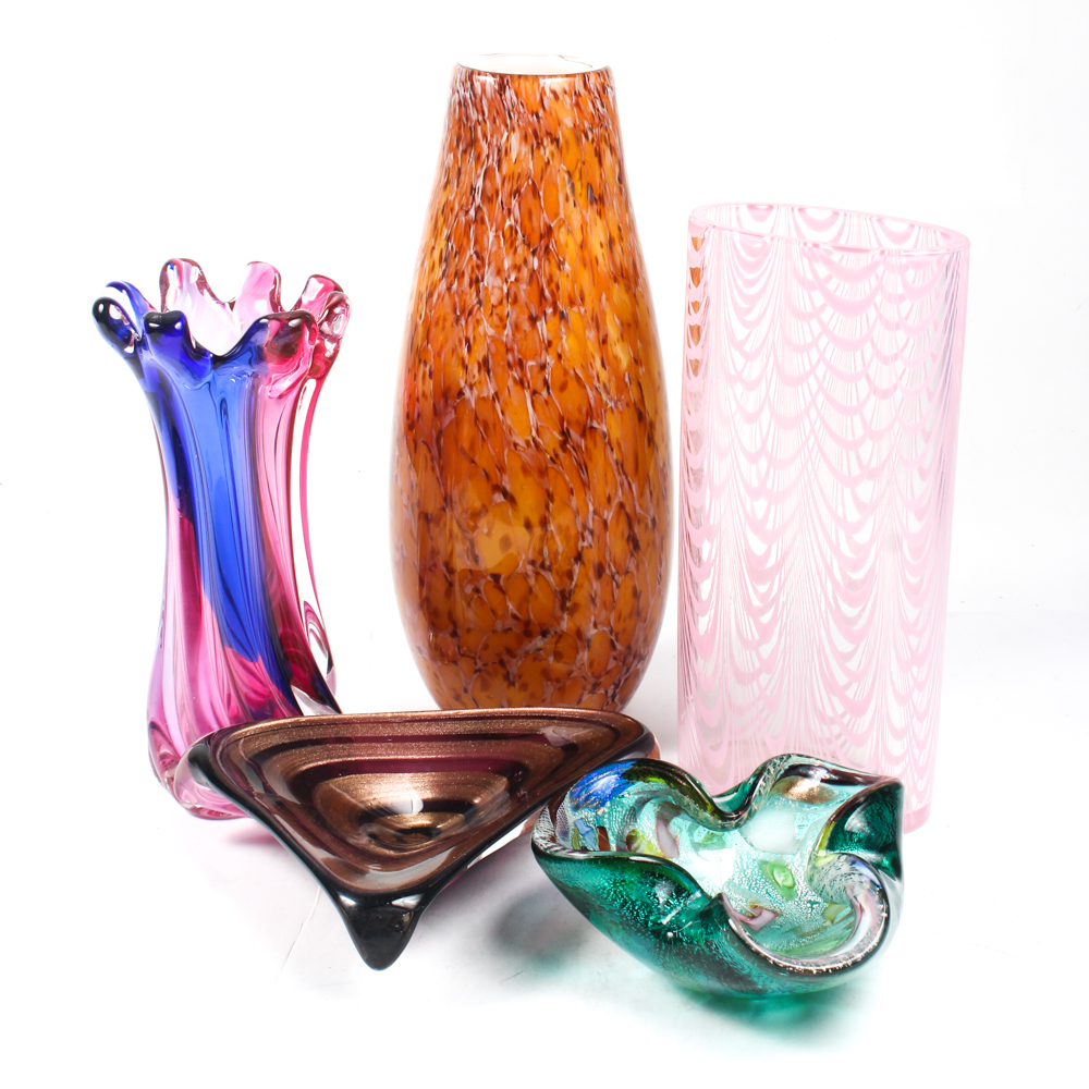 Art Glass Vases and Bowls