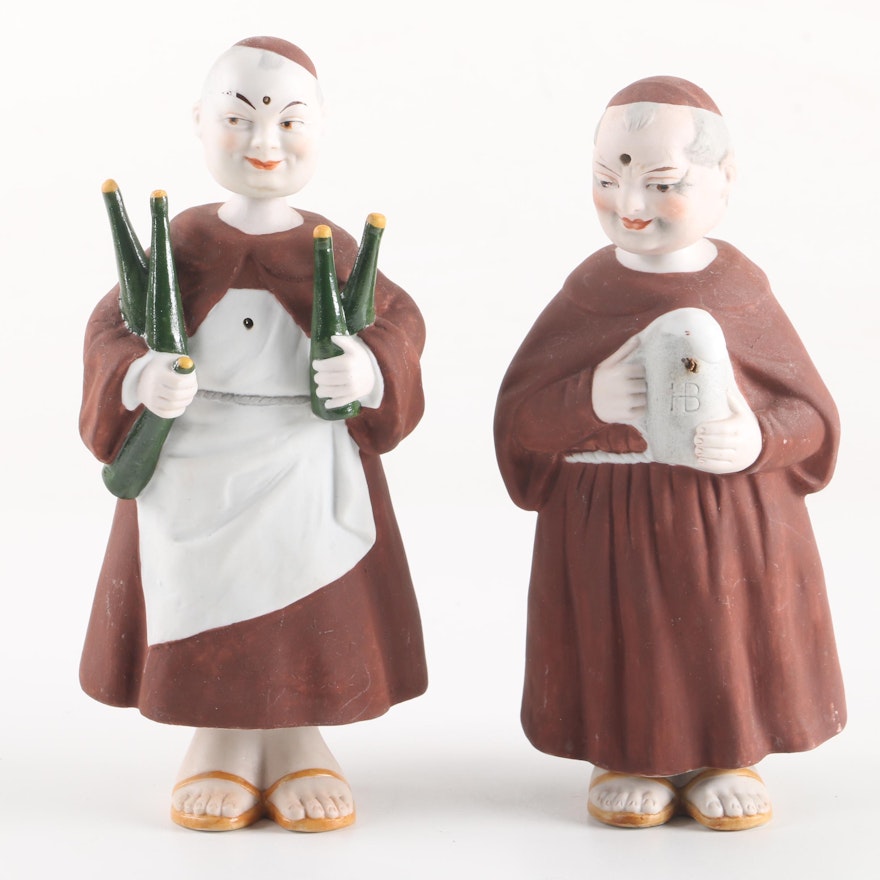 Vintage Swaying Monk Nodder Porcelain Figurines including Kister