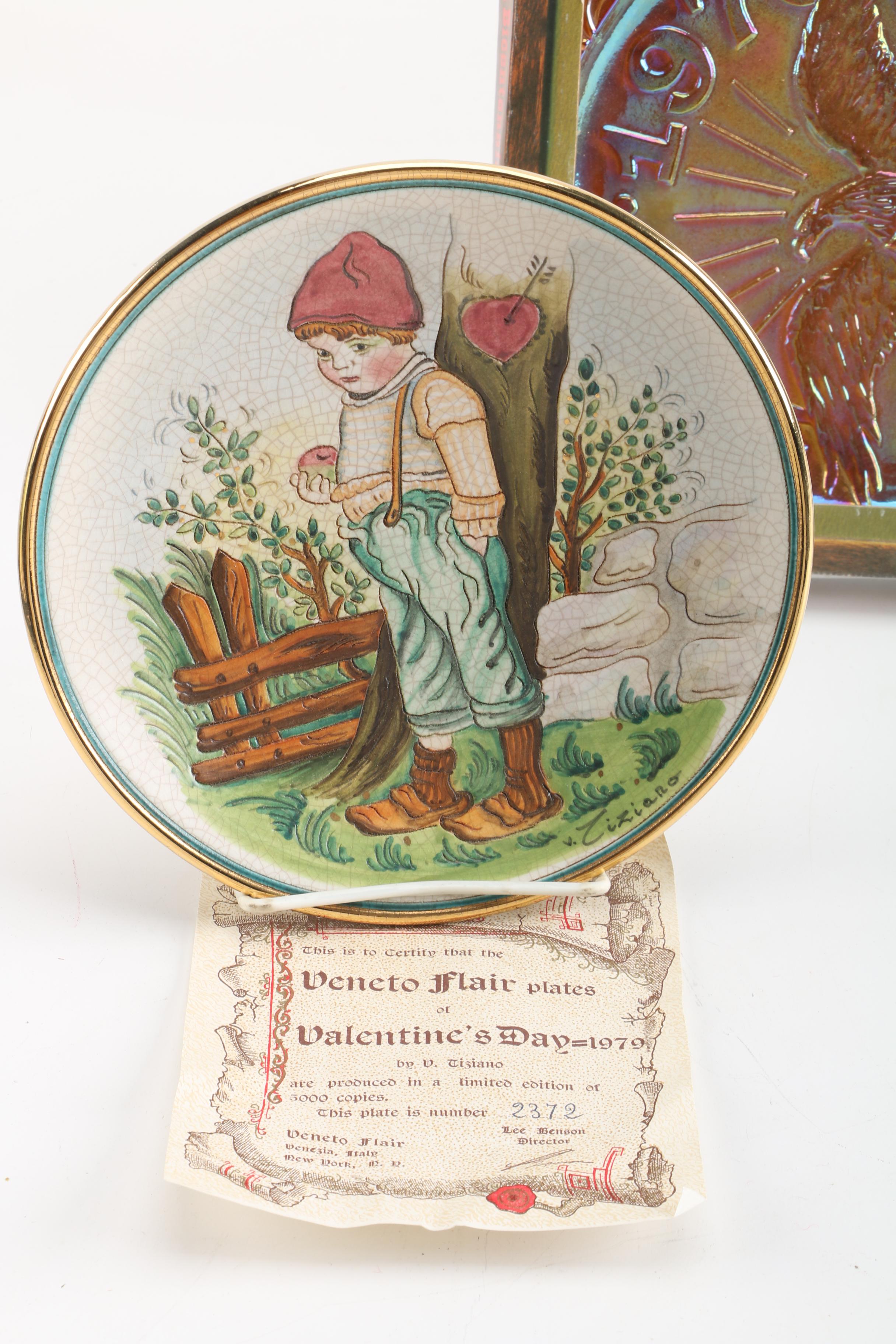 1979 Veneto Flair Valentine's Plate and Collector's Plates