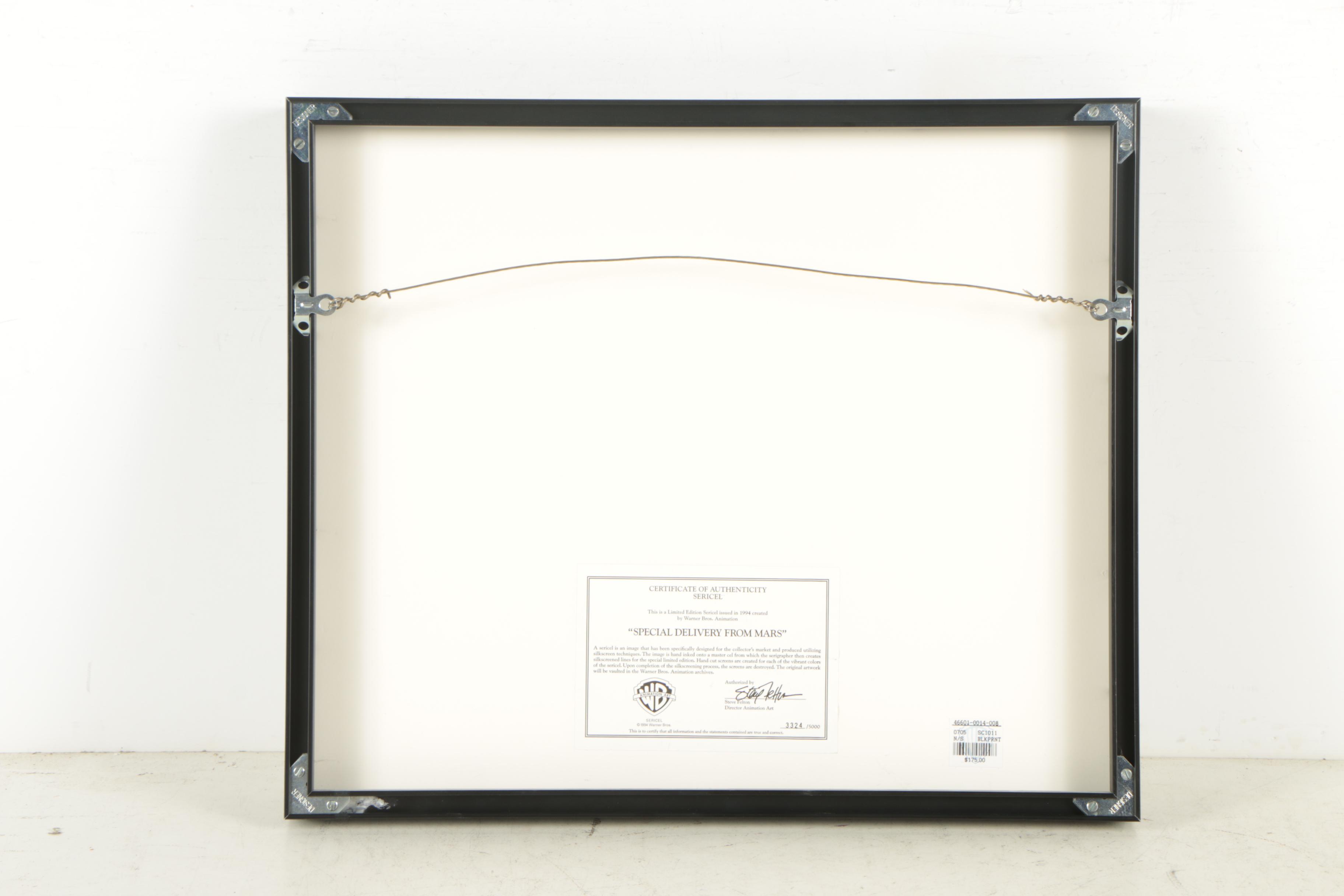 Warner Brothers Animation Cel "Special Delivery from Mars"