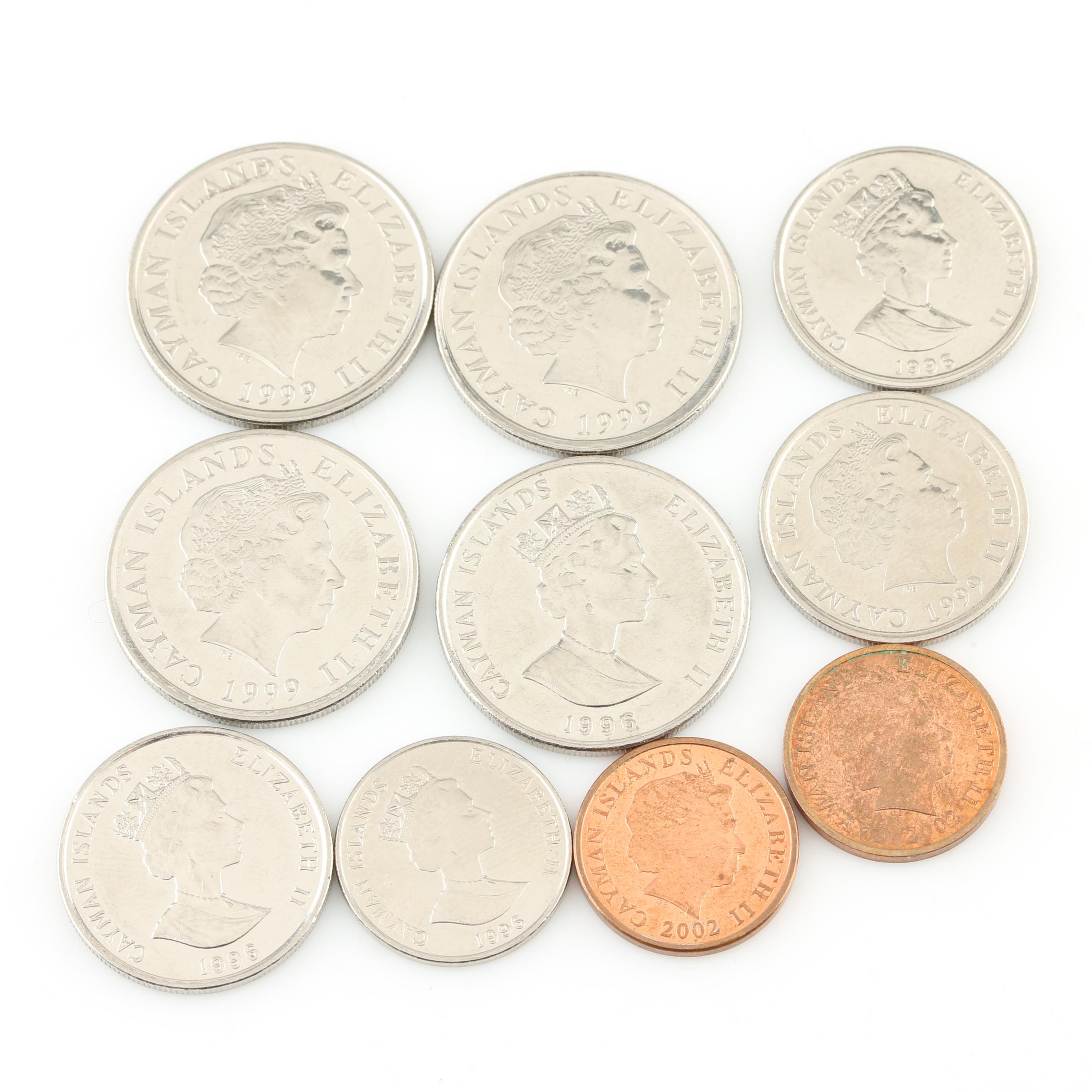 Ten Modern Coins from The Cayman Islands