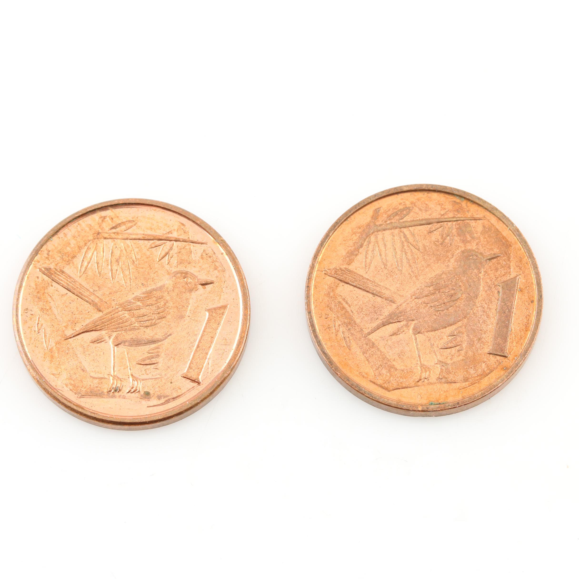 Ten Modern Coins from The Cayman Islands