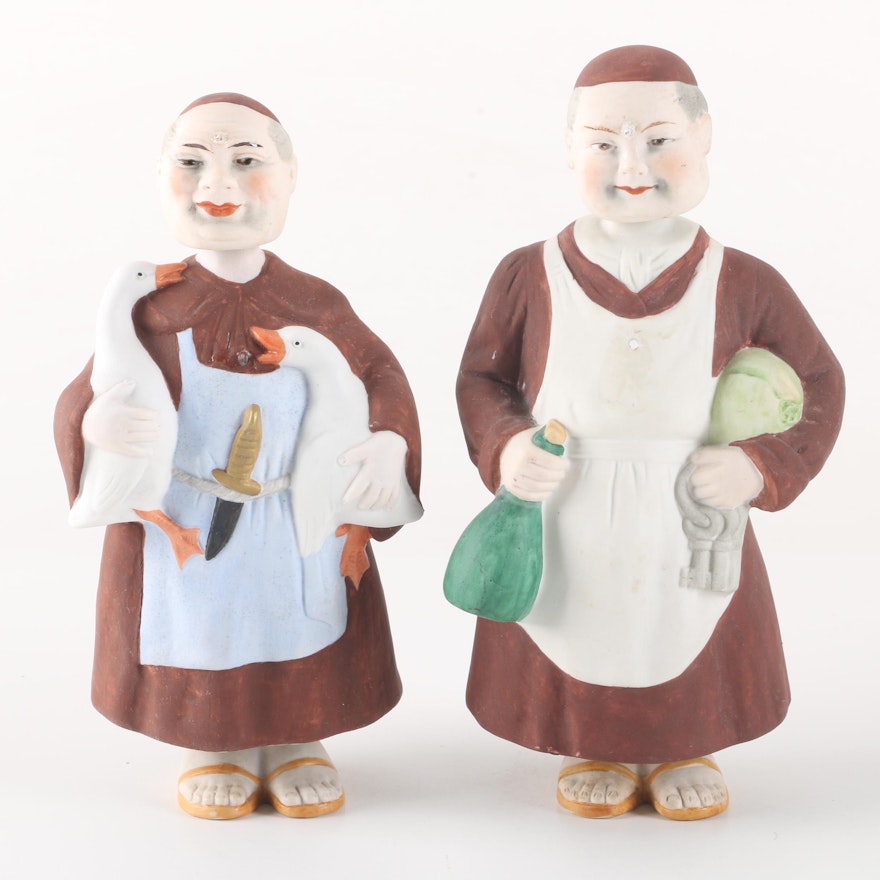 Vintage Swaying Monk Nodder Porcelain Figurines including Kister