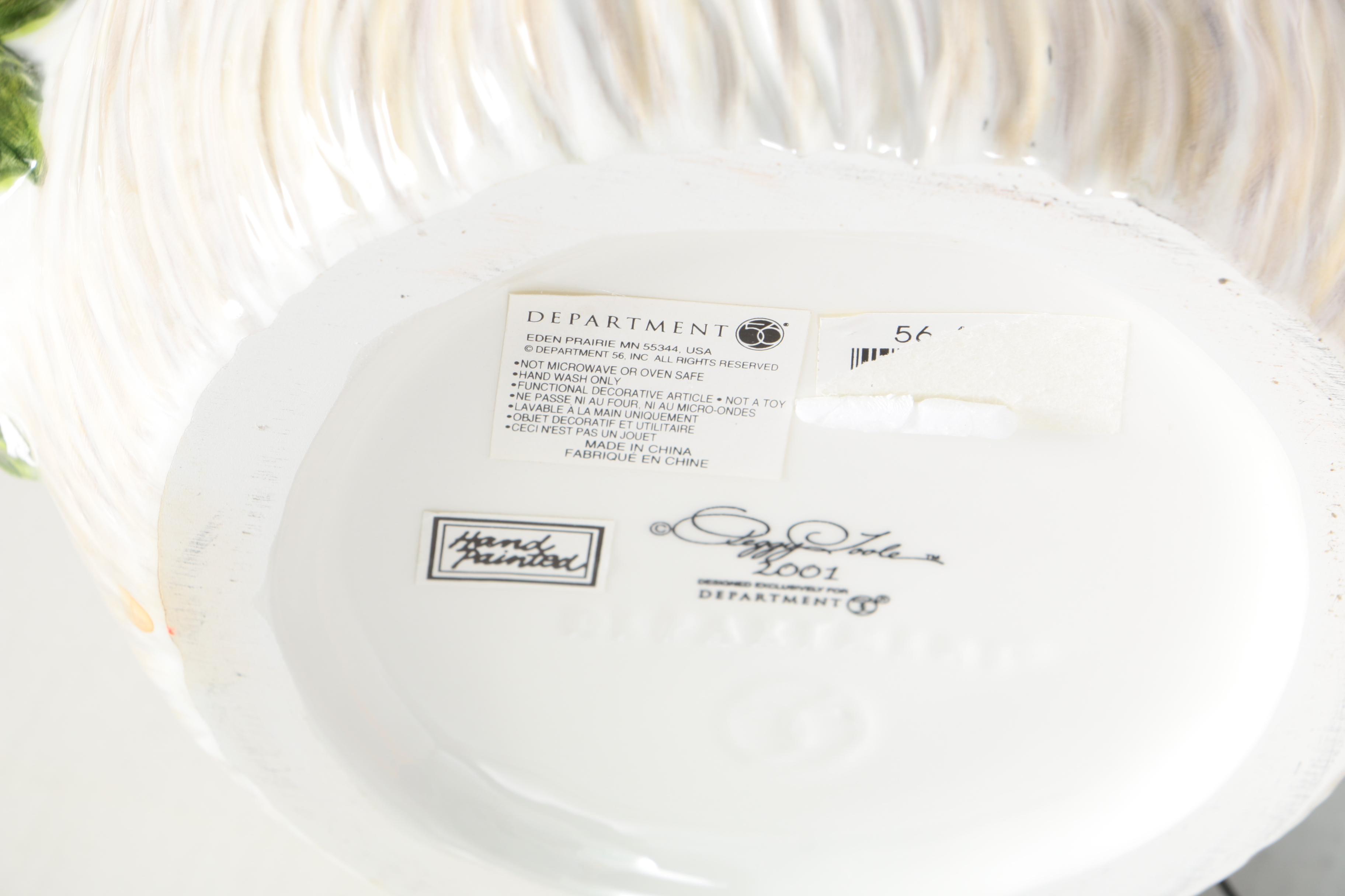 Department 56 Snowman Cider Server, Witch Candy Bowl and Santa Teapot