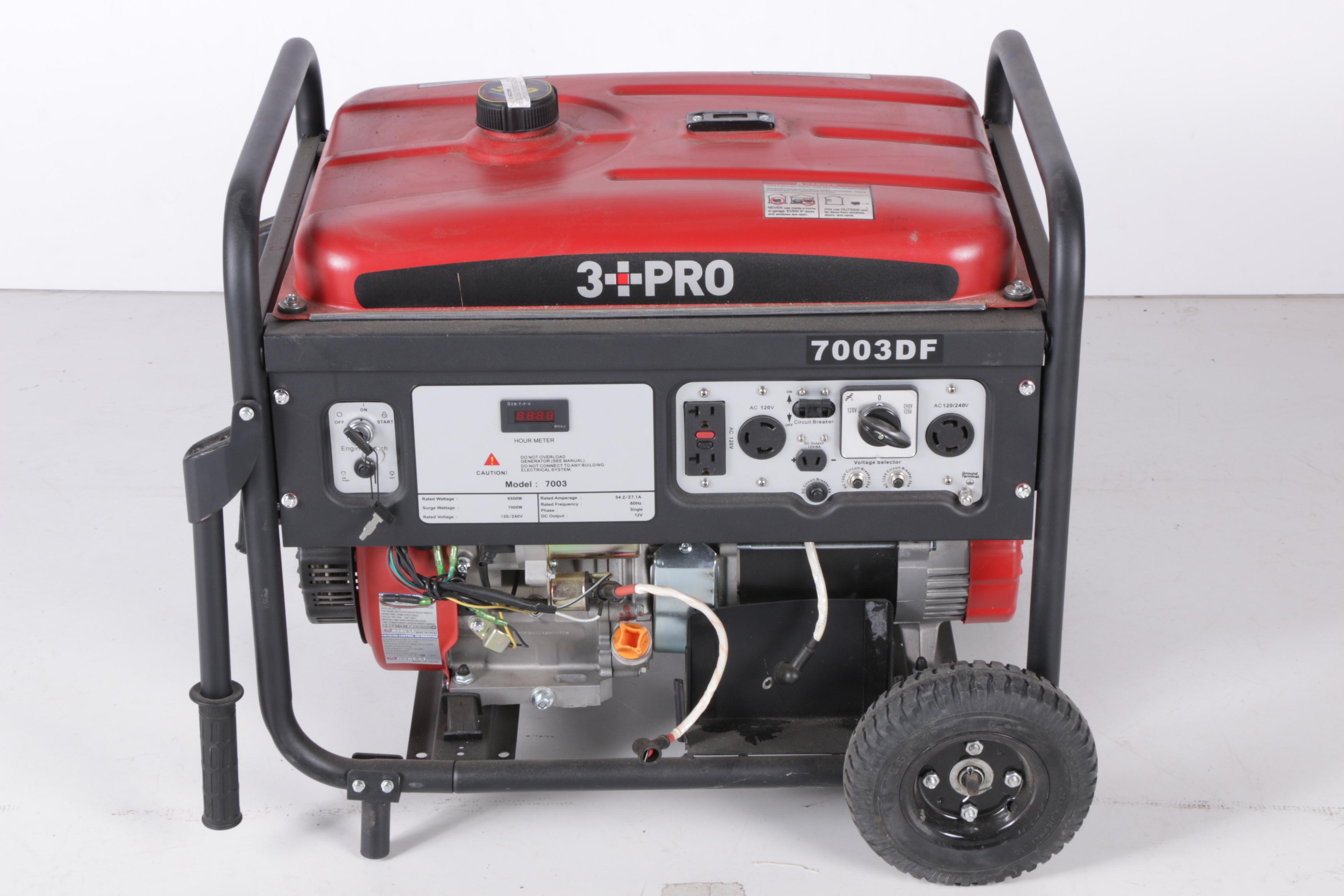 3 PRO 7000 Watt Dual Fuel Portable Generator