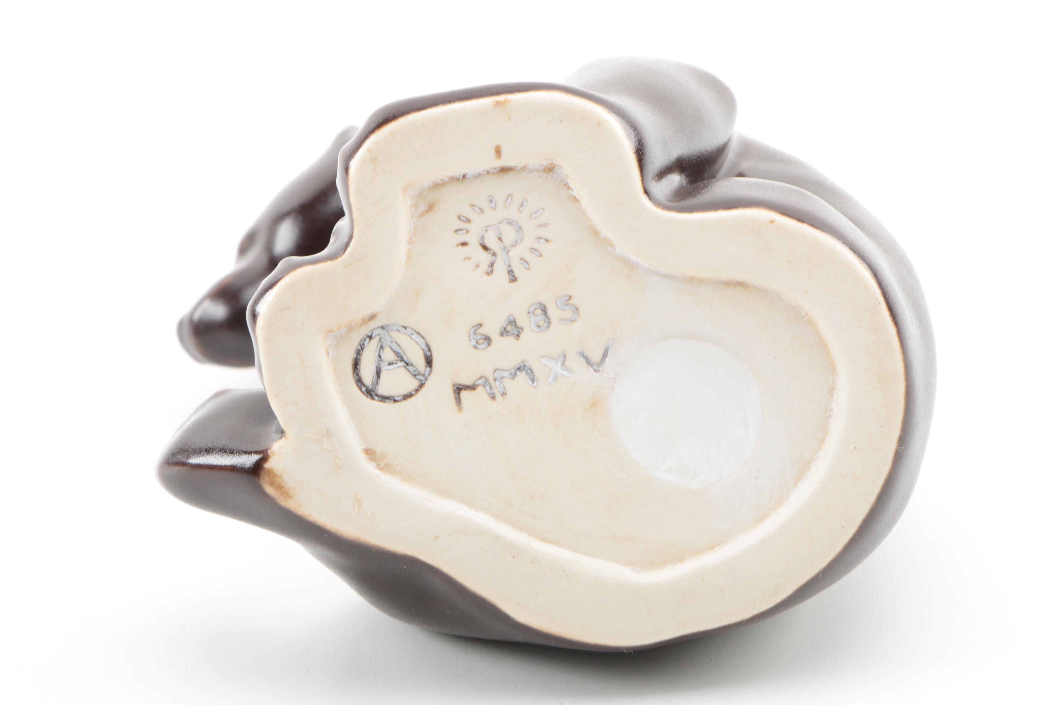 Contemporary Rookwood Pottery "Abel" Bear Figurine and Vintage Opera Glasses