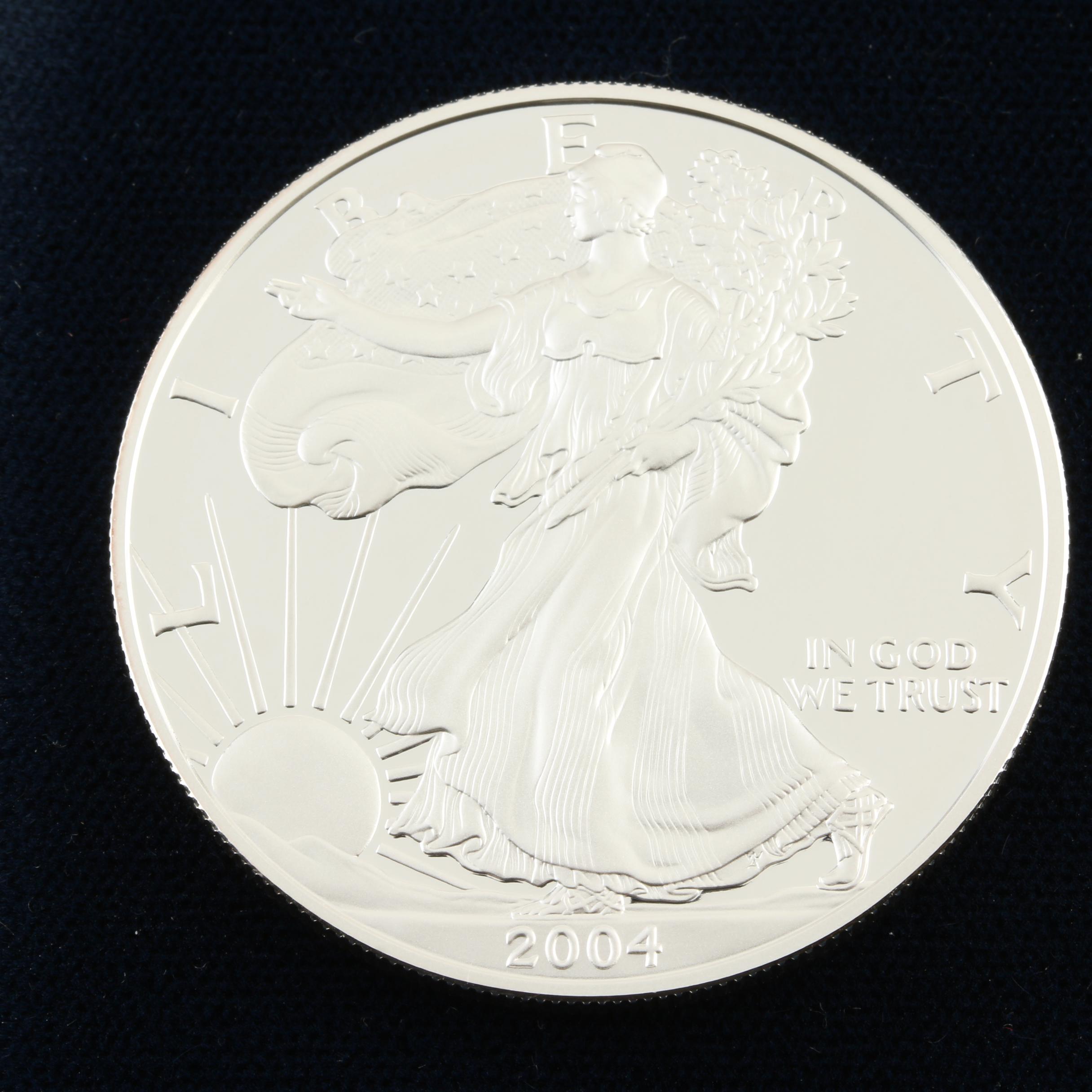2004-W Walking Liberty Silver Eagle Proof Bullion Coin