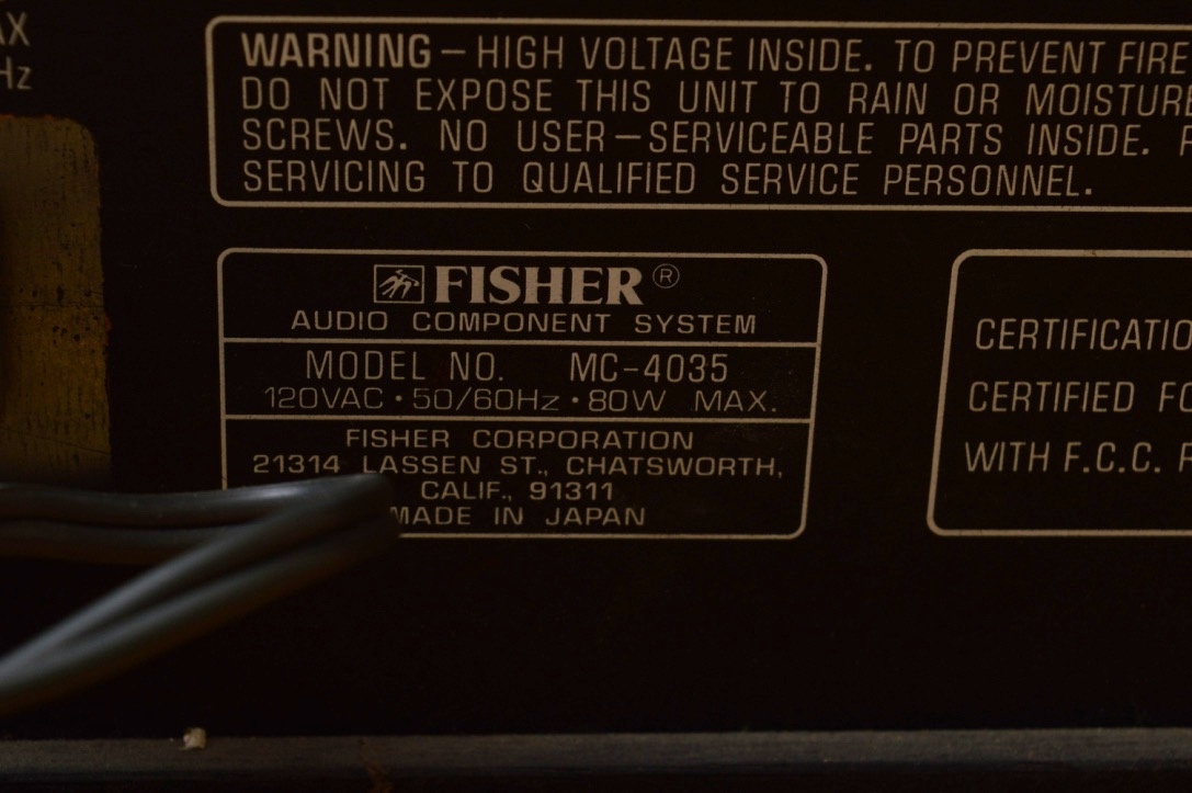 Vintage Fisher Receiver, Model MC 4035