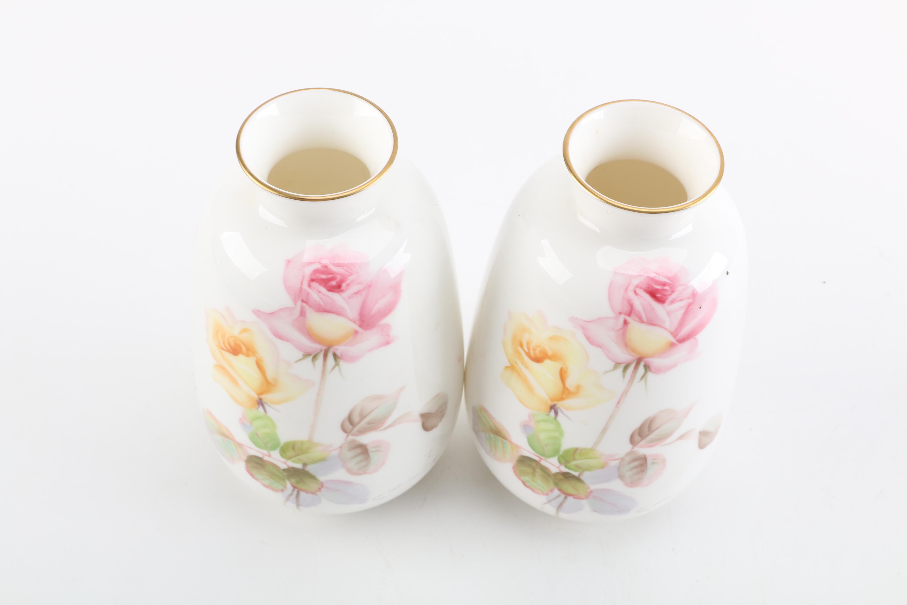 Vintage Noritake Japanese Porcelain Vases