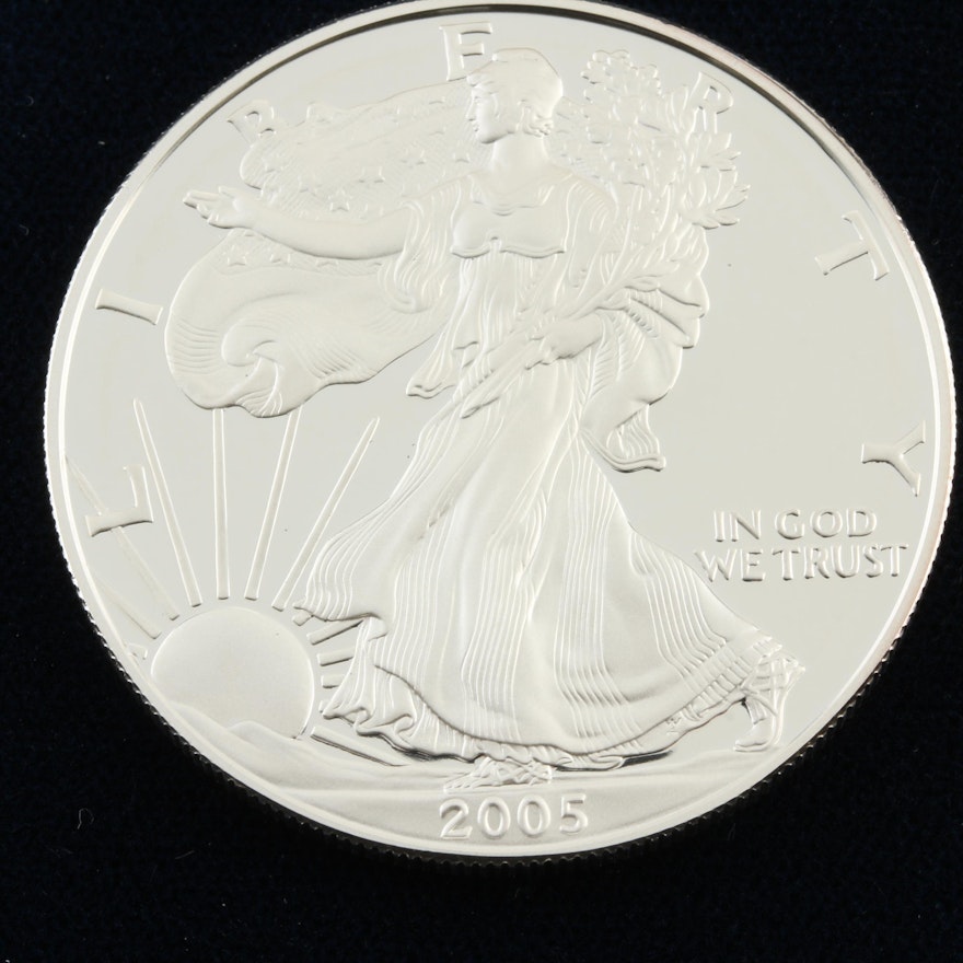 2005-W Walking Liberty Silver Eagle Proof Bullion Coin