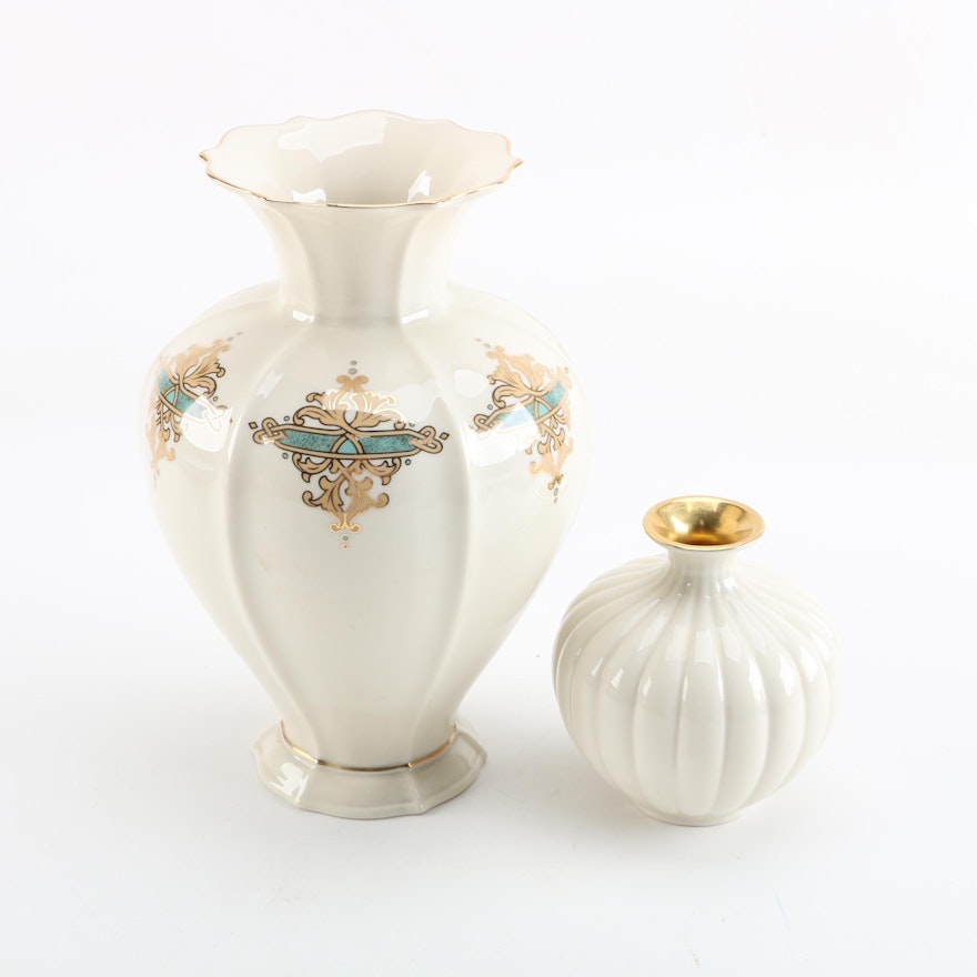 Lenox "Catalan" and "Sweetbriar" Porcelain Vases