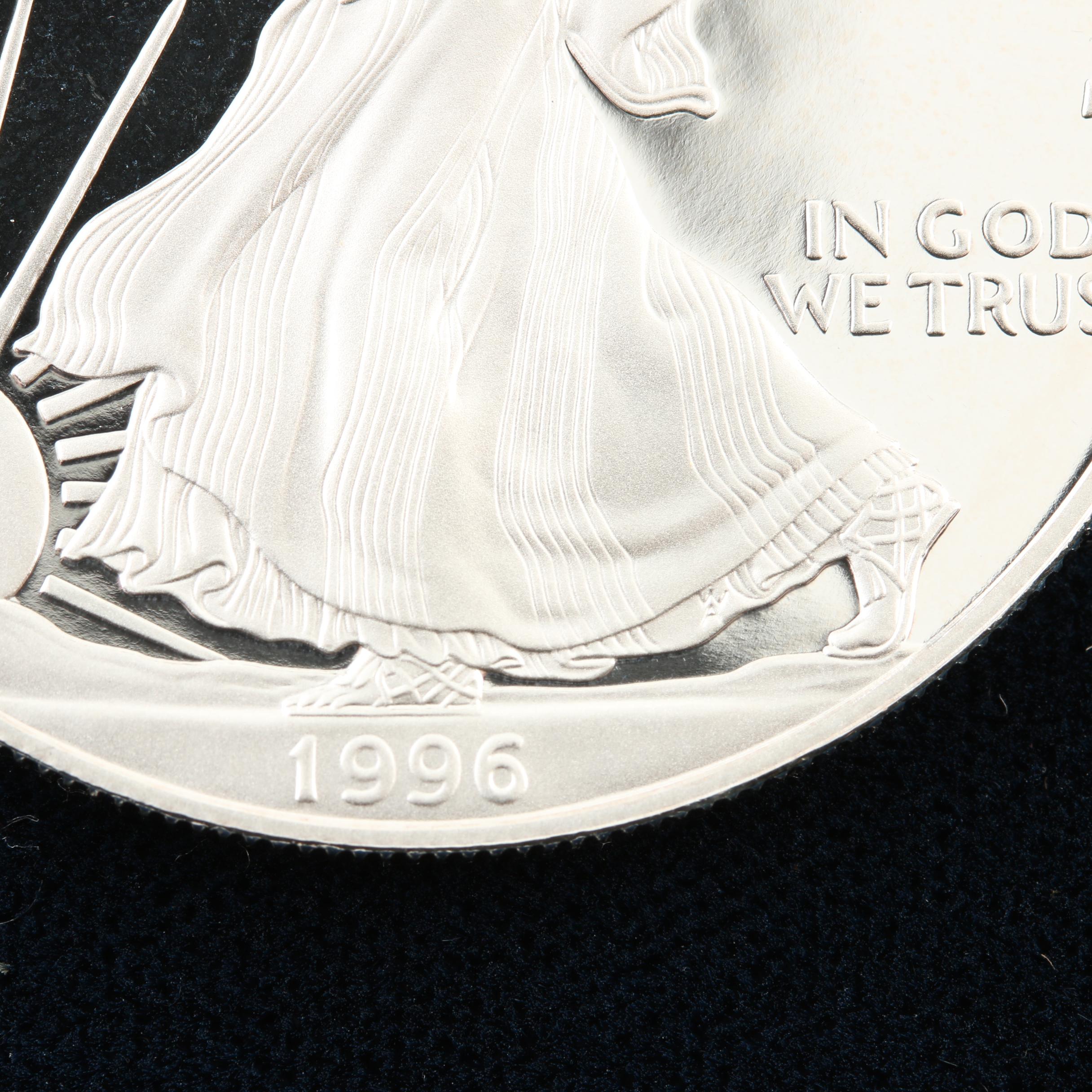 1996-P Walking Liberty Silver Eagle proof Bullion Coin