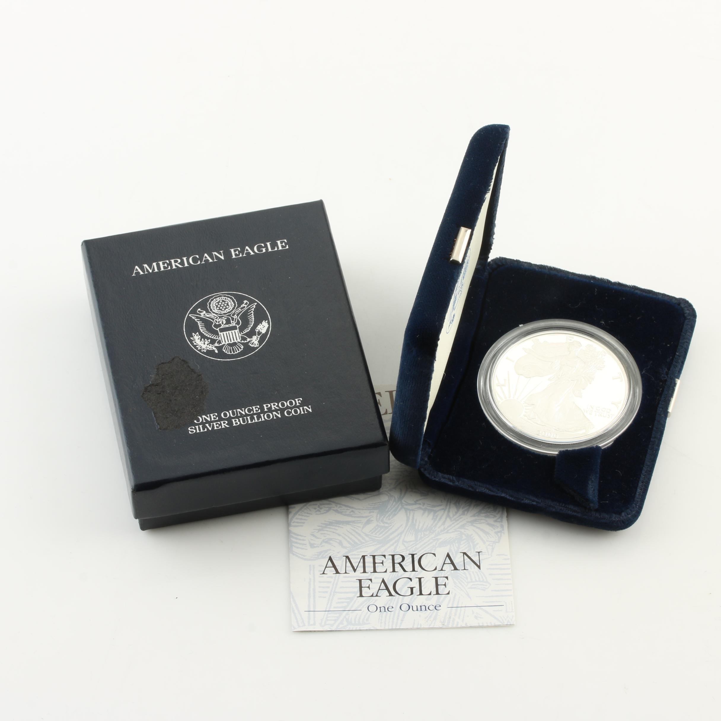 2000-P Walking Liberty Silver Eagle Proof Bullion Coin