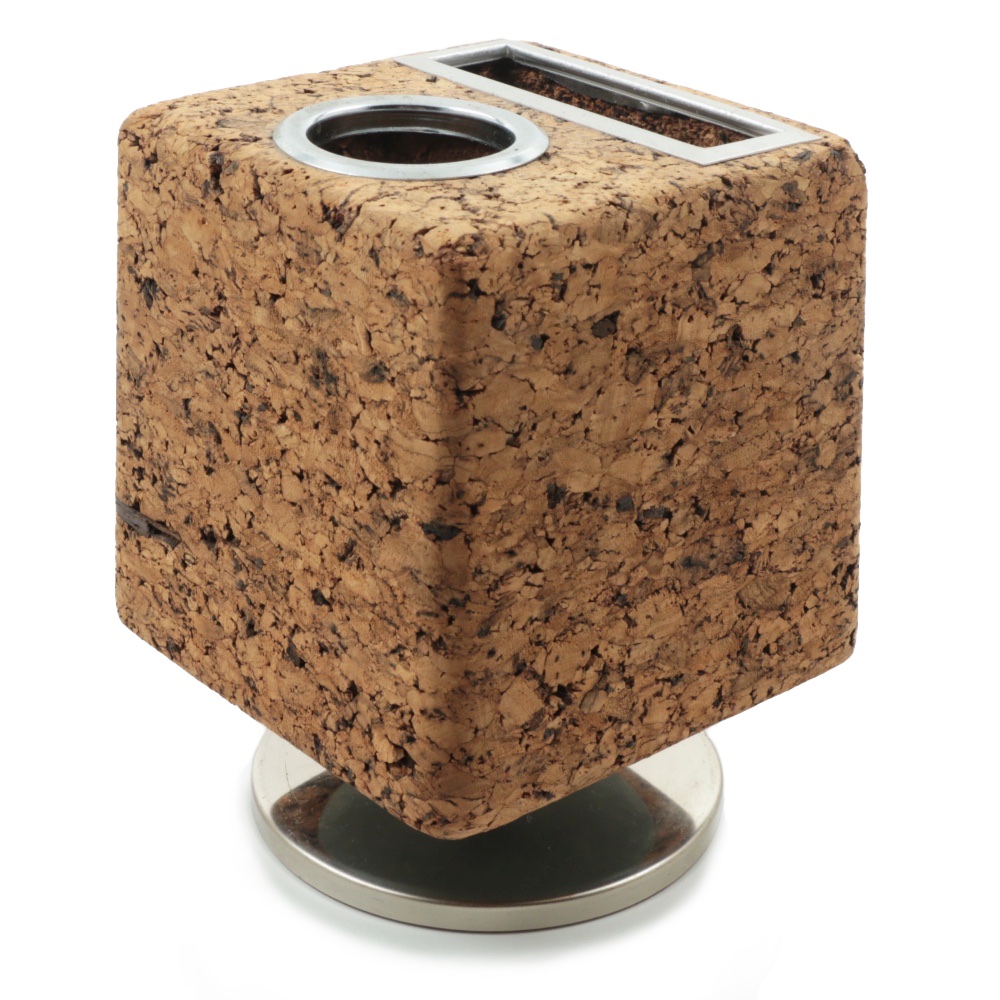 Park Sherman Vintage Cork and Base Metal Swivel Desk Organizer