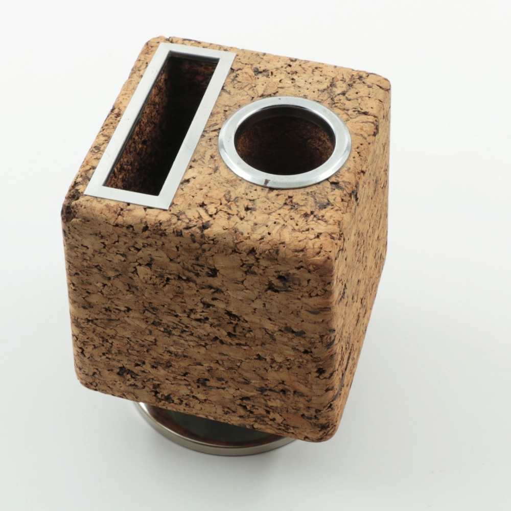 Park Sherman Vintage Cork and Base Metal Swivel Desk Organizer