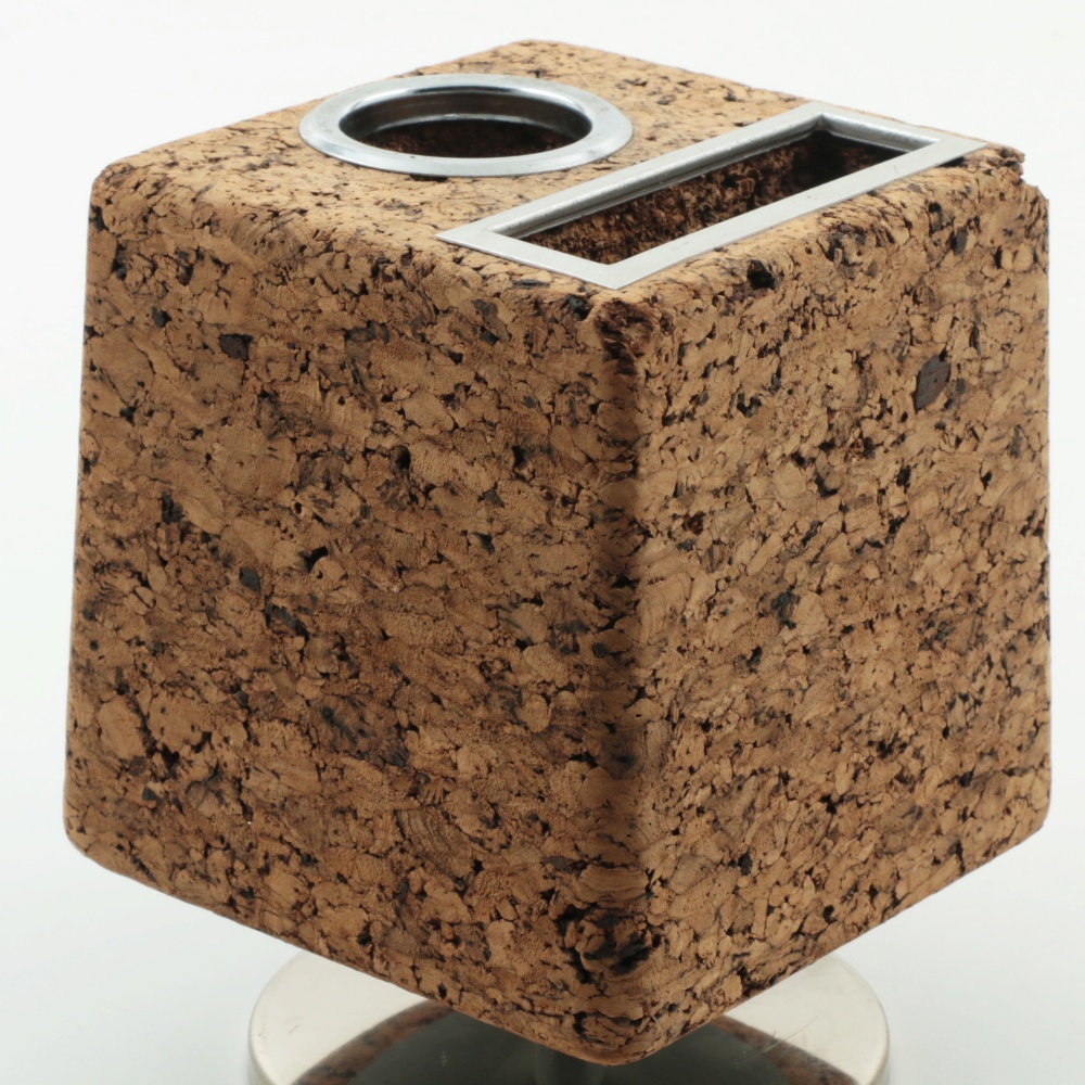 Park Sherman Vintage Cork and Base Metal Swivel Desk Organizer