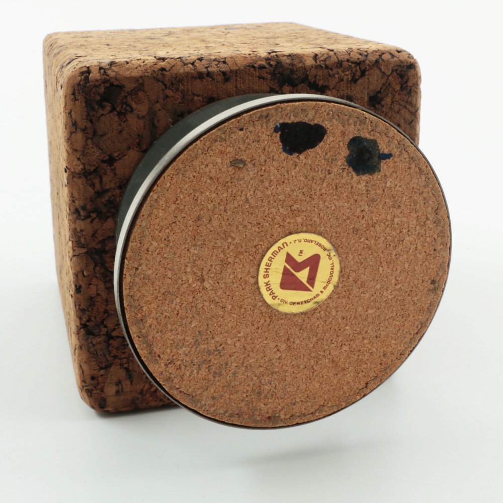 Park Sherman Vintage Cork and Base Metal Swivel Desk Organizer