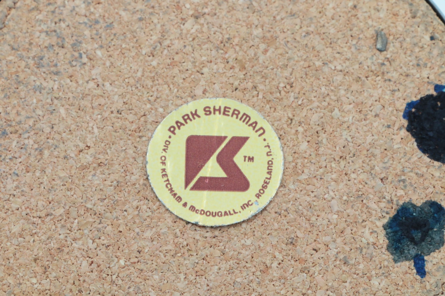 Park Sherman Vintage Cork and Base Metal Swivel Desk Organizer