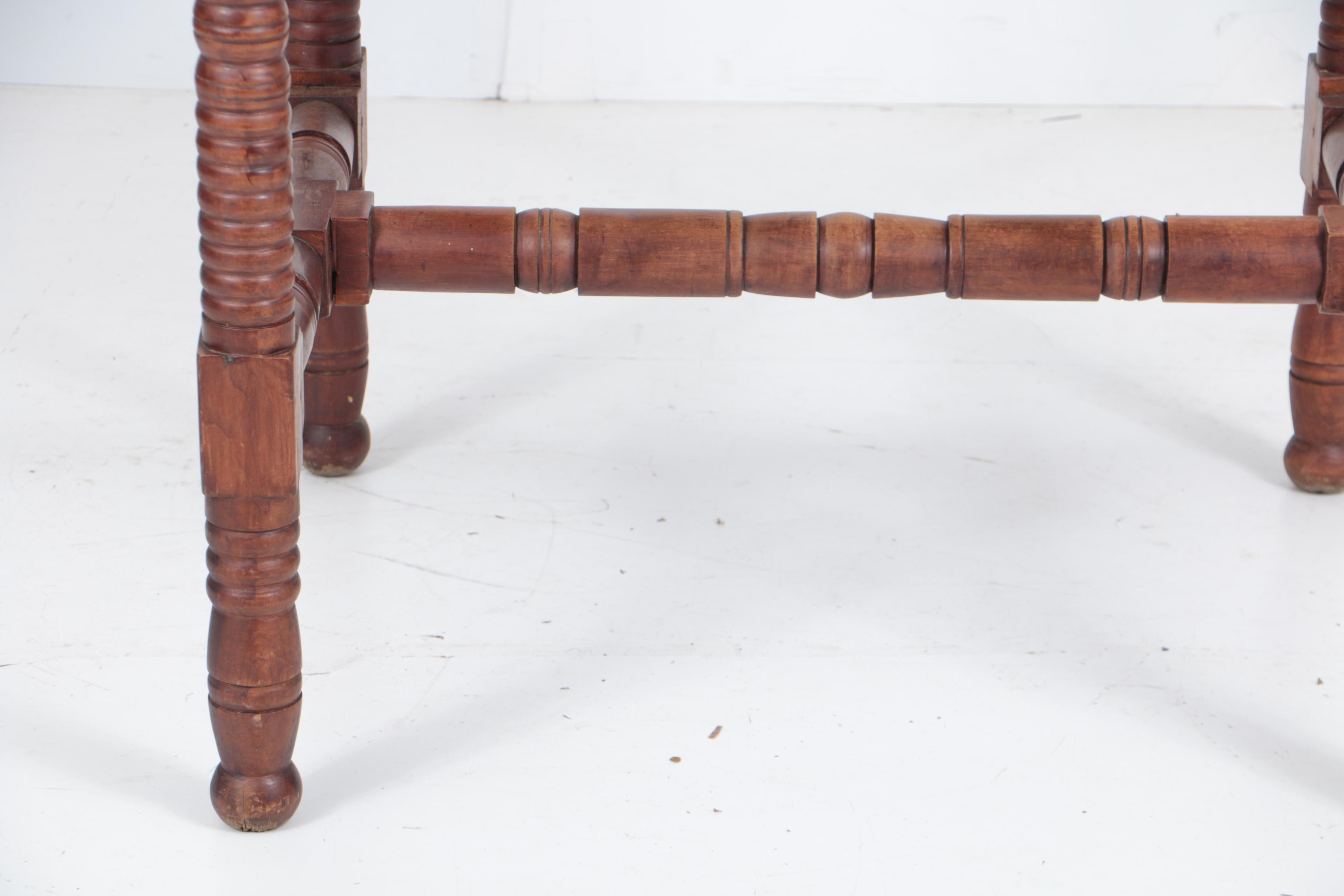 Antique Walnut and Cherry Two-Piece Standing Desk-on-Frame