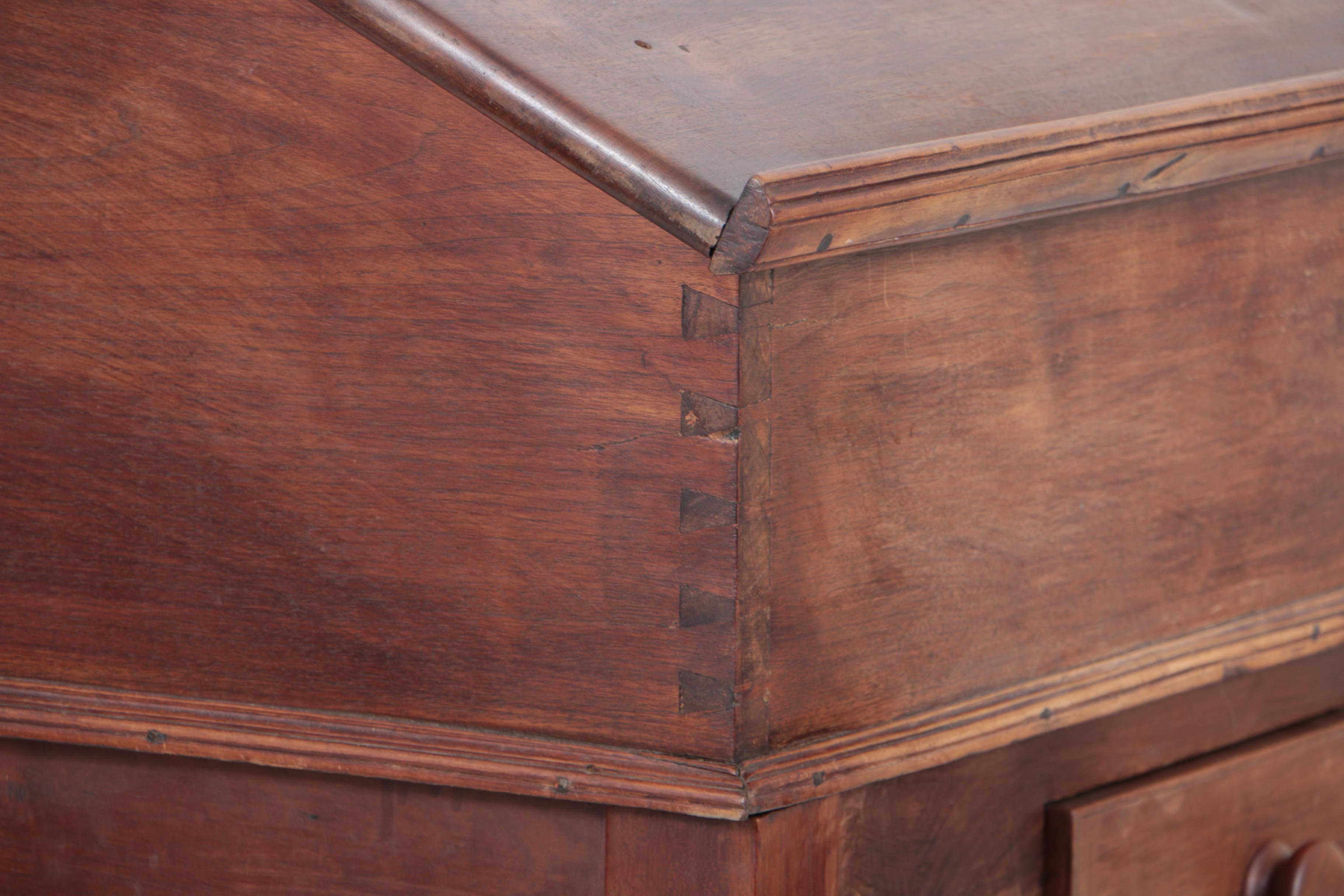 Antique Walnut and Cherry Two-Piece Standing Desk-on-Frame