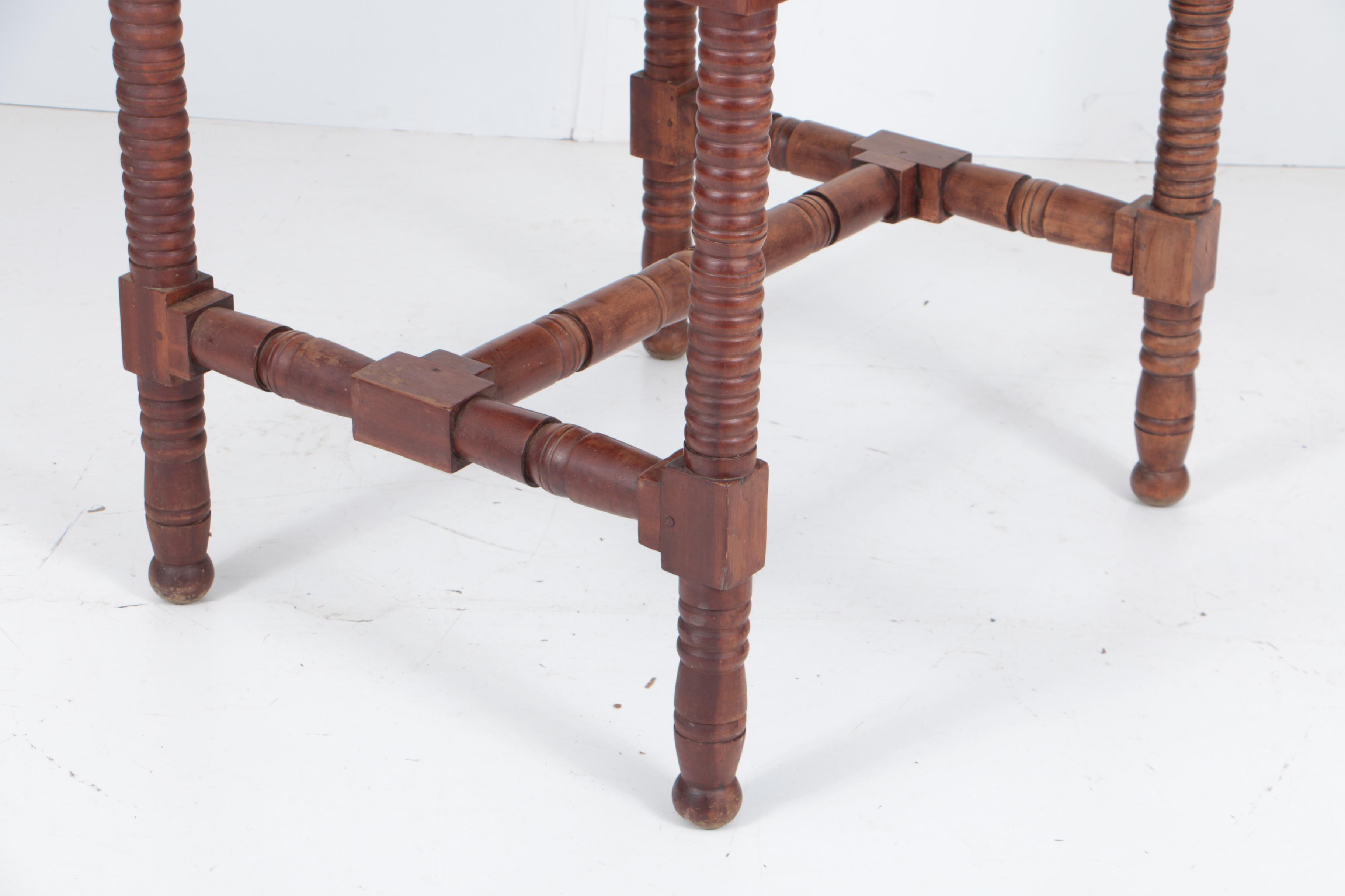 Antique Walnut and Cherry Two-Piece Standing Desk-on-Frame