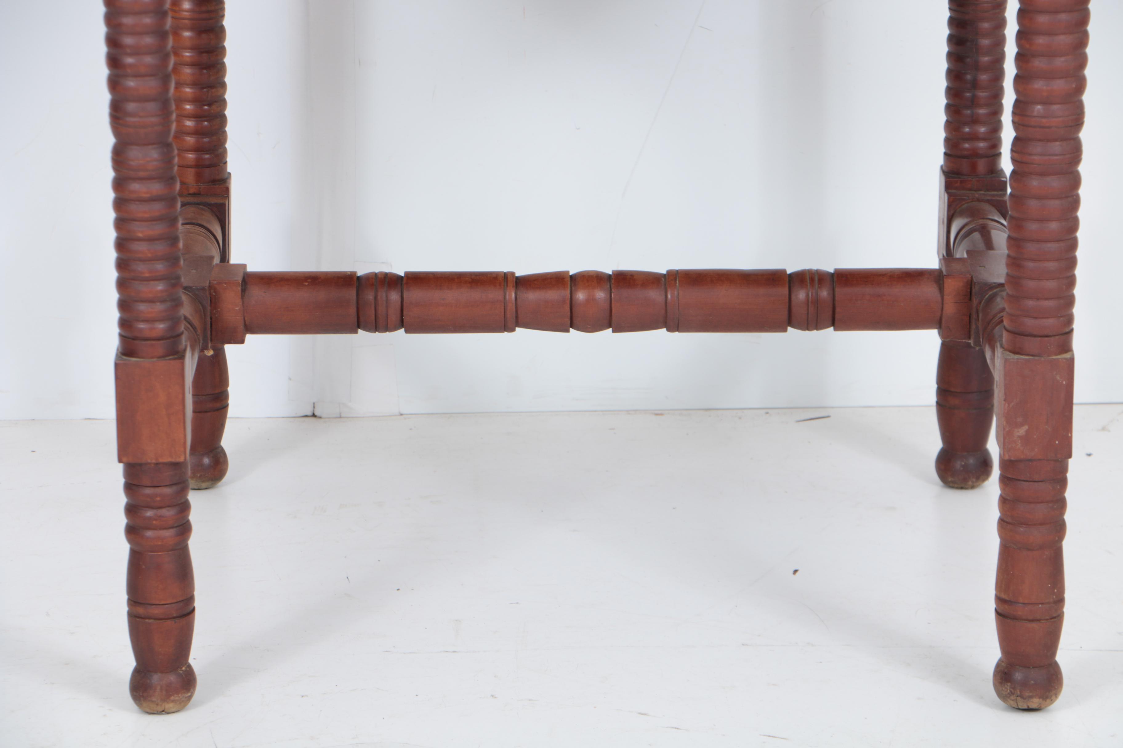 Antique Walnut and Cherry Two-Piece Standing Desk-on-Frame