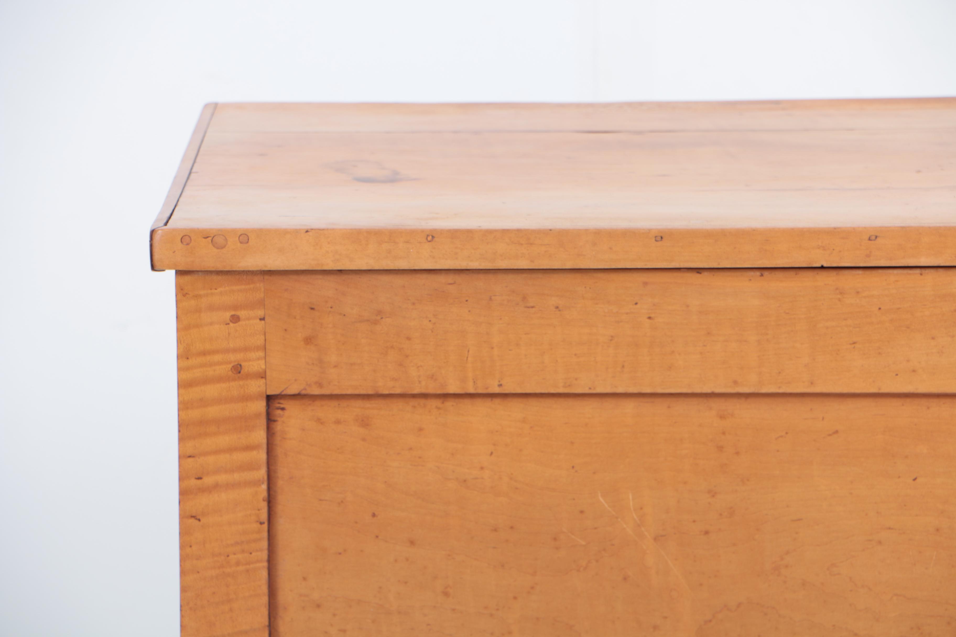 Antique Tiger Maple Blanket Chest