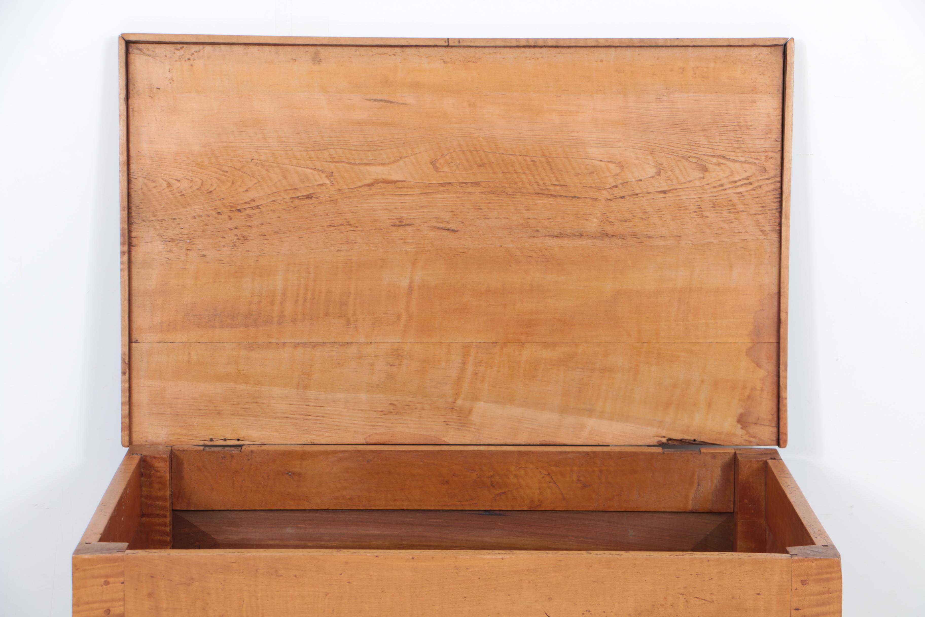 Antique Tiger Maple Blanket Chest