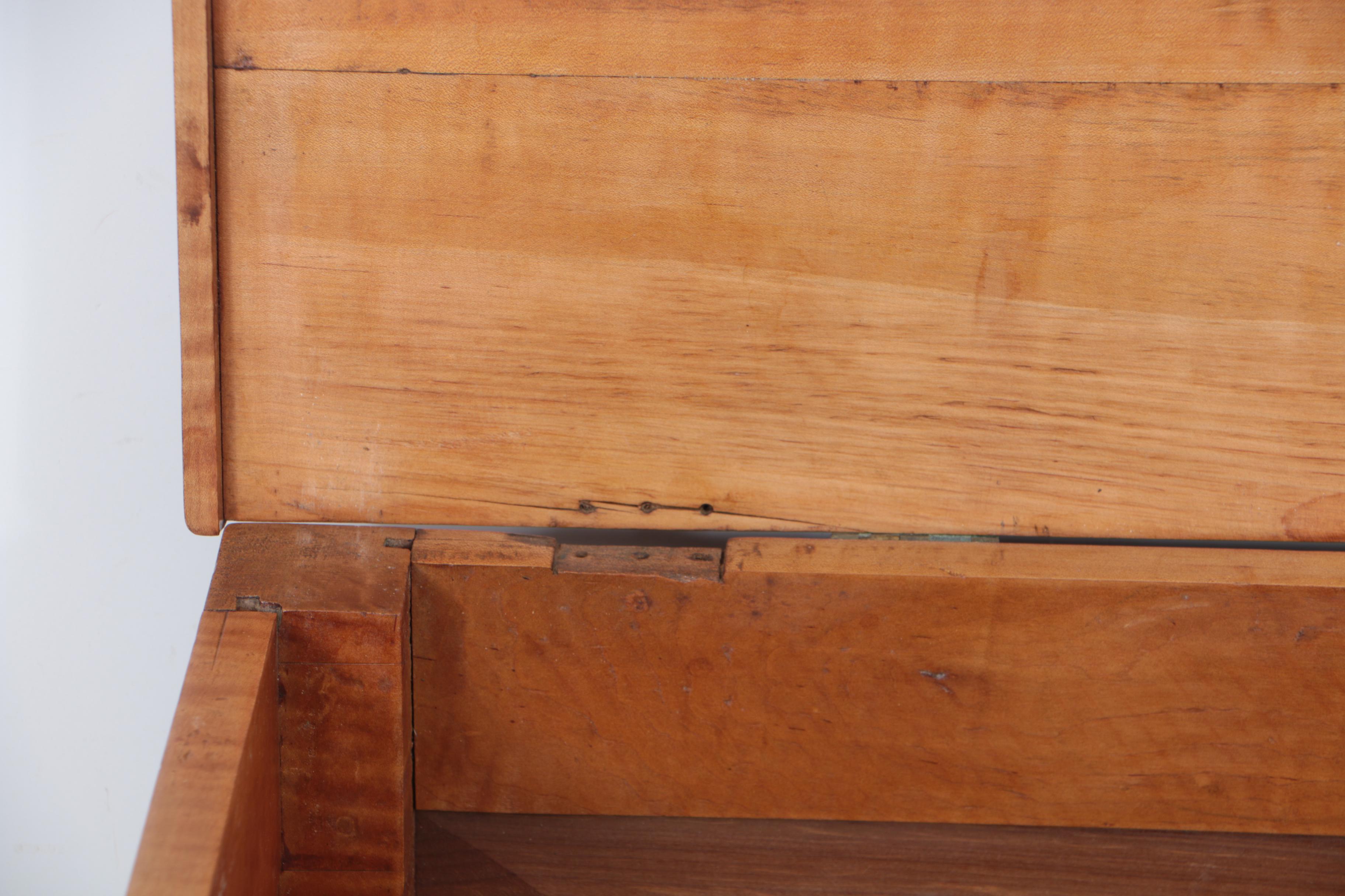 Antique Tiger Maple Blanket Chest