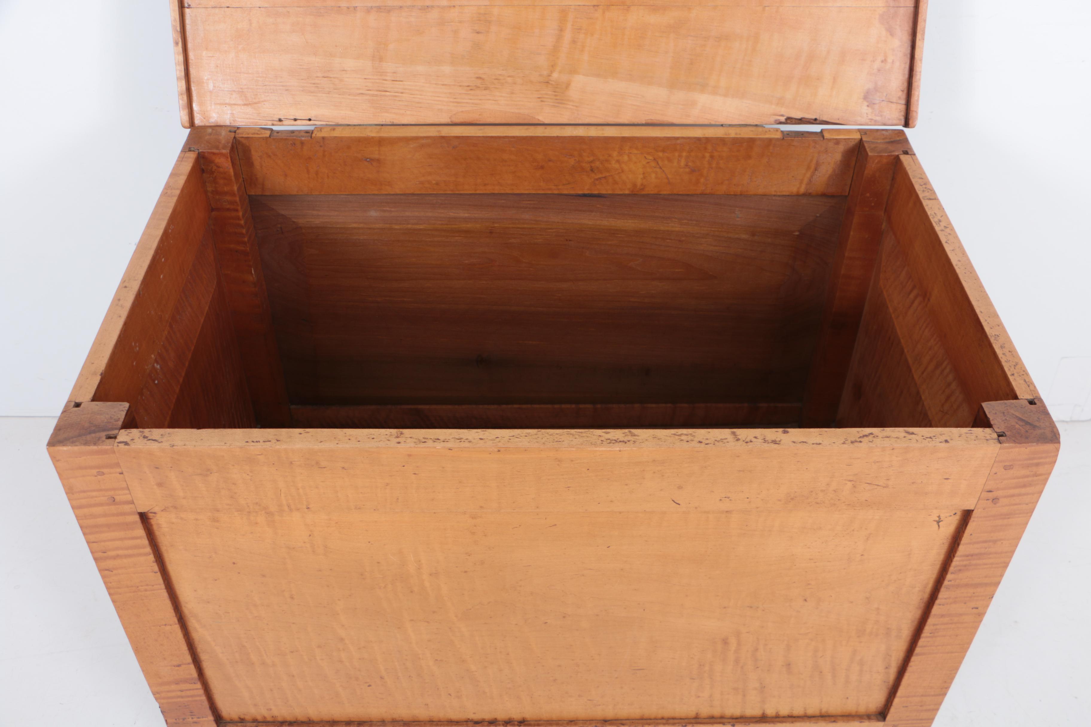 Antique Tiger Maple Blanket Chest