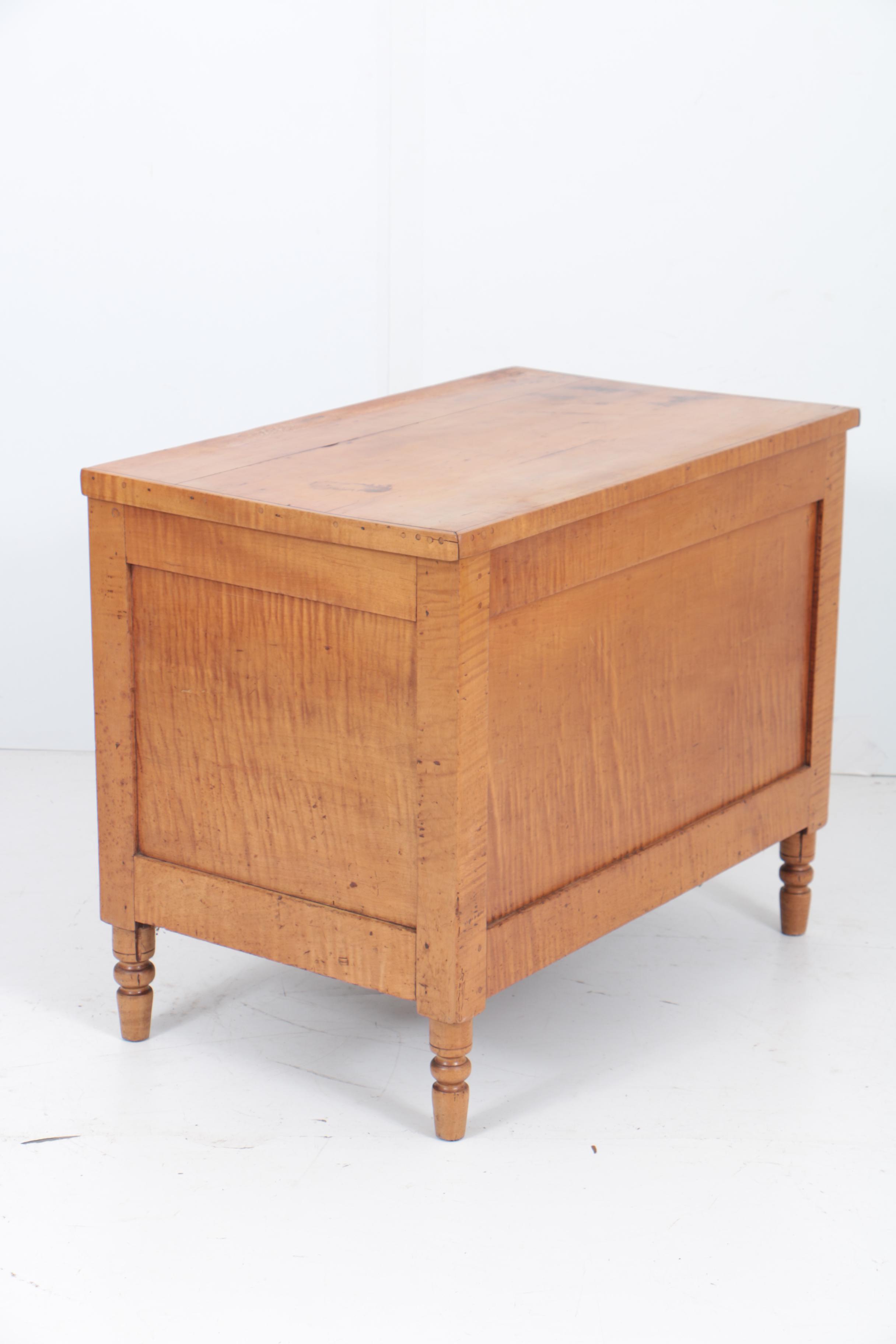 Antique Tiger Maple Blanket Chest