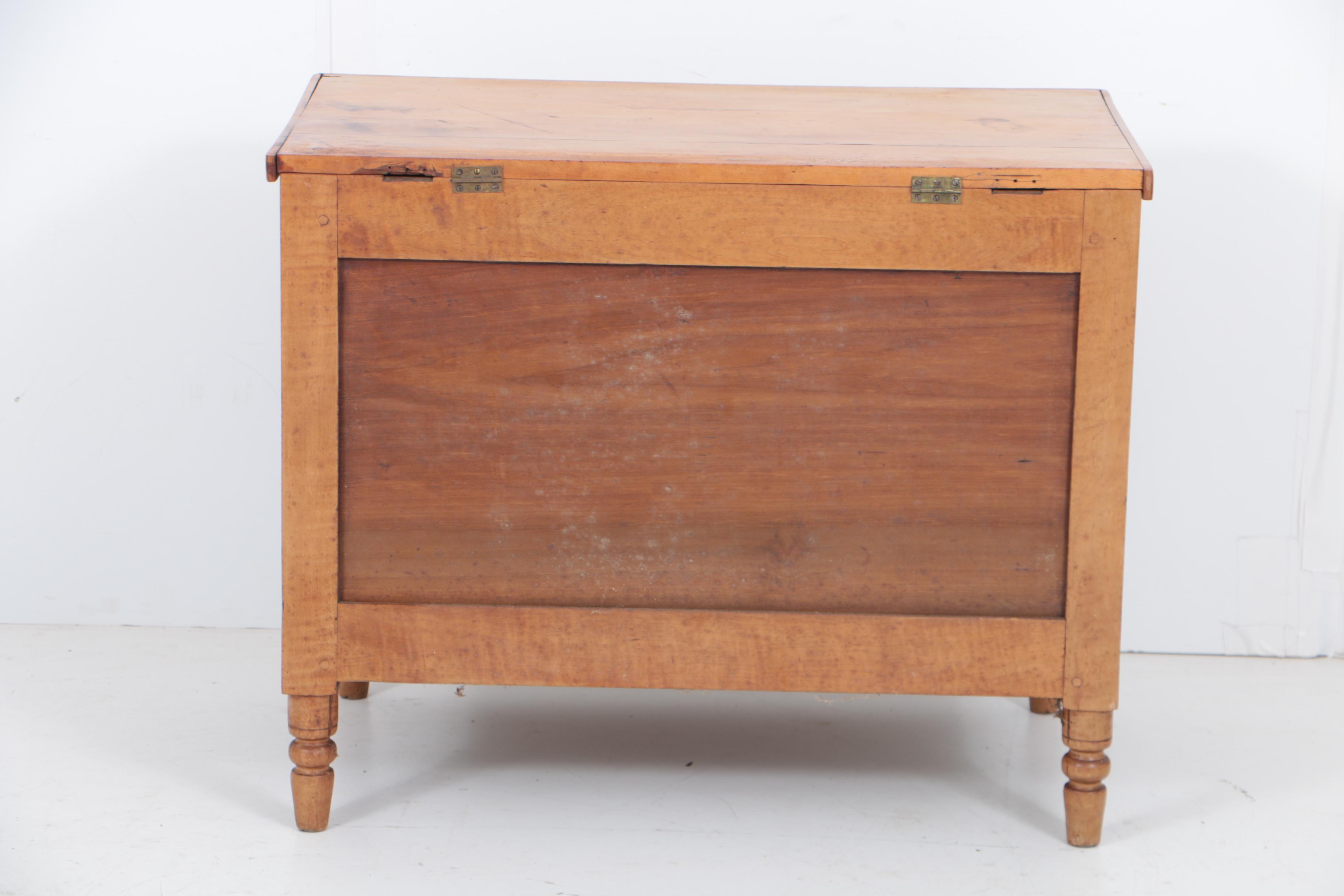 Antique Tiger Maple Blanket Chest