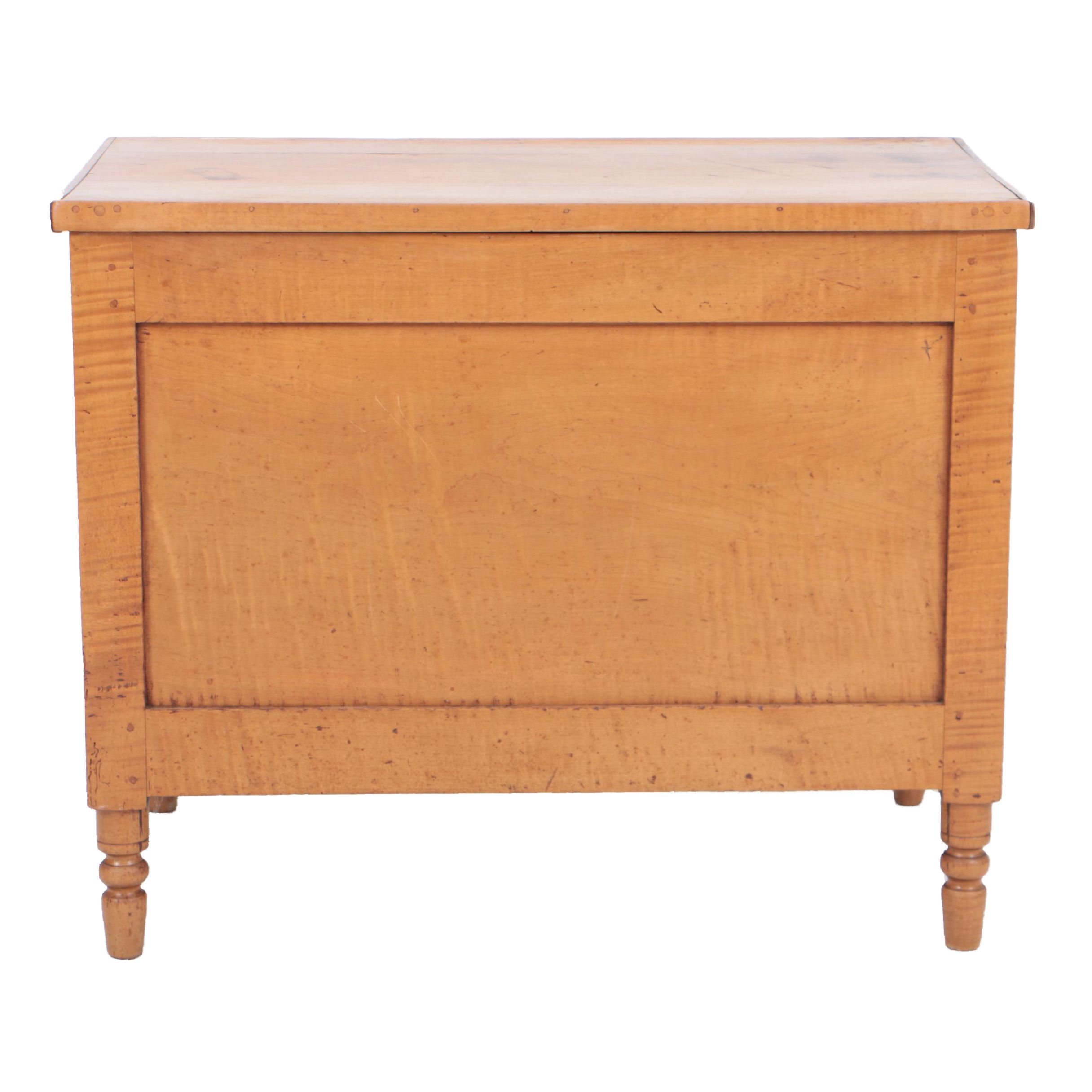 Antique Tiger Maple Blanket Chest