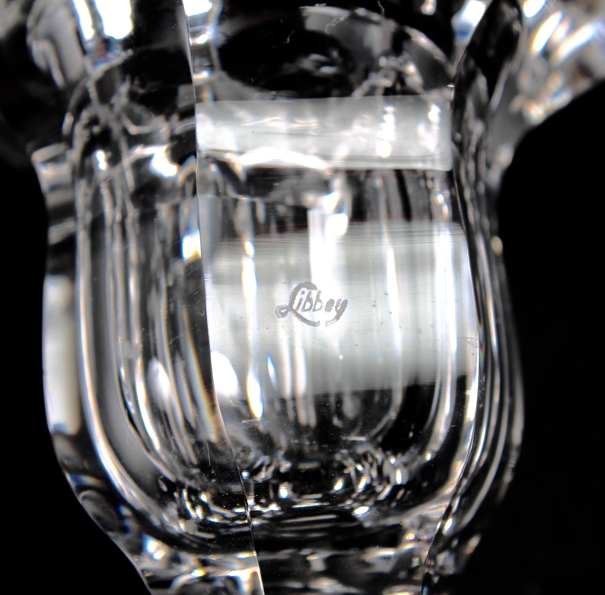 Antique Circa Early 1900s Libbey ABP Cut Glass Candlesticks