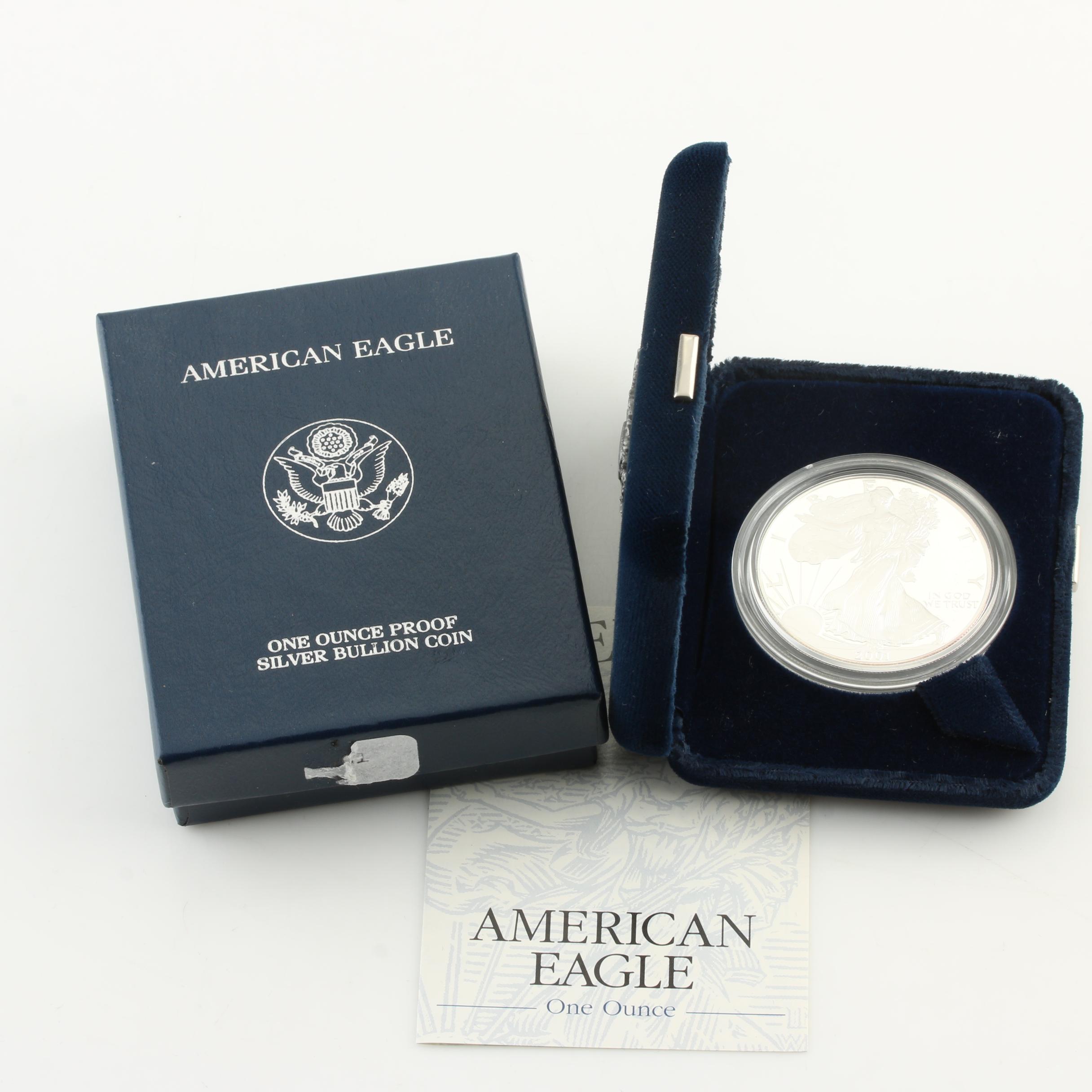 2001-W Walking Liberty Silver Eagle Proof Bullion Coin