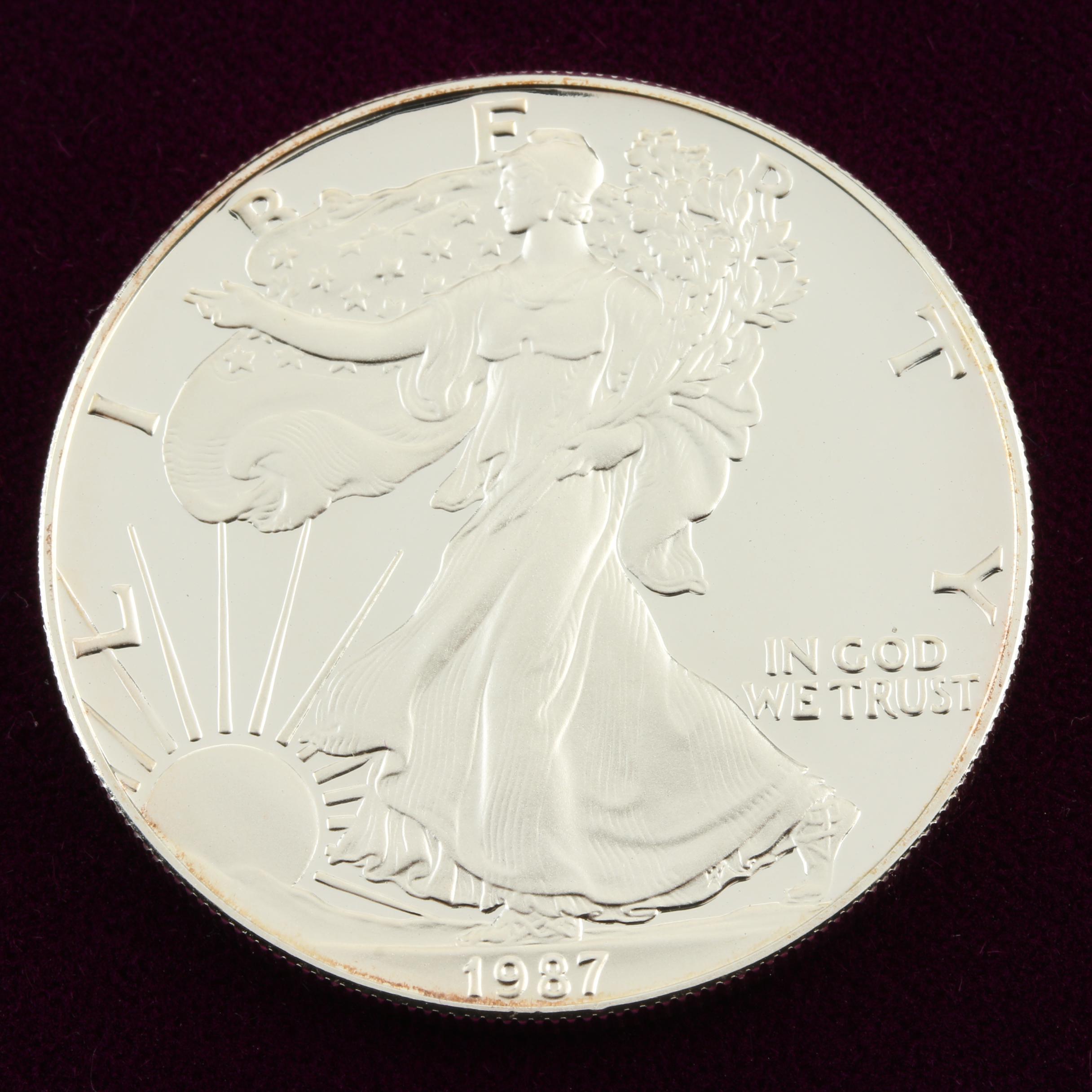 1987-S Walking Liberty Silver Eagle Proof Bullion Coin