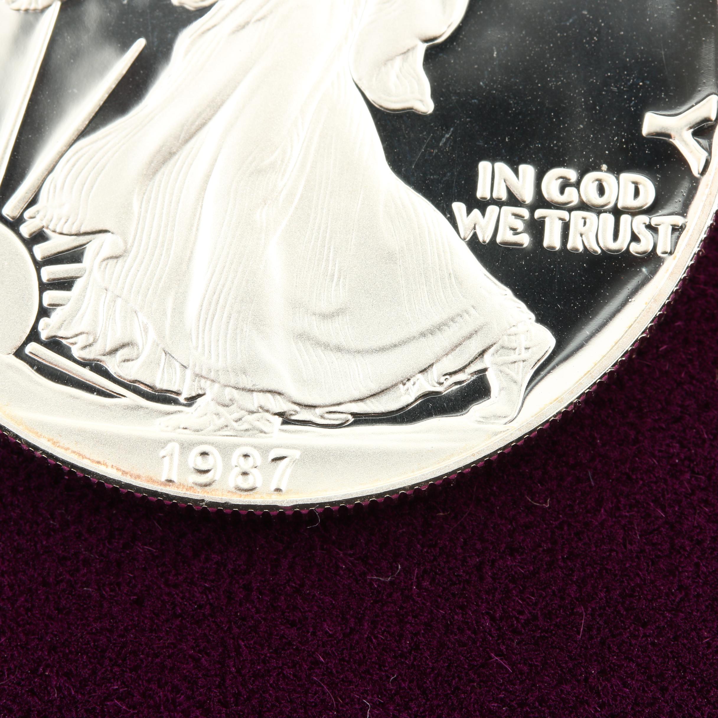 1987-S Walking Liberty Silver Eagle Proof Bullion Coin