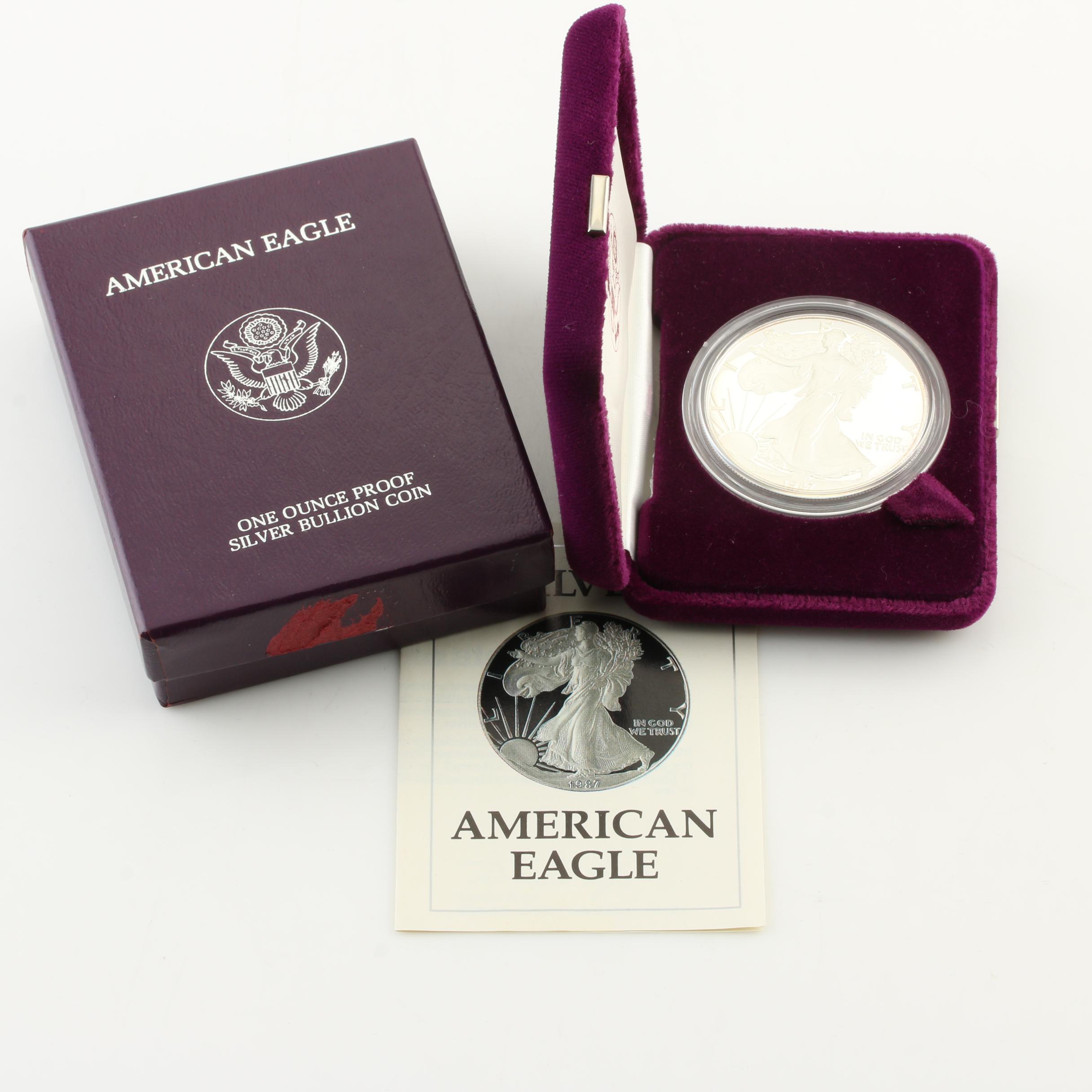 1987-S Walking Liberty Silver Eagle Proof Bullion Coin